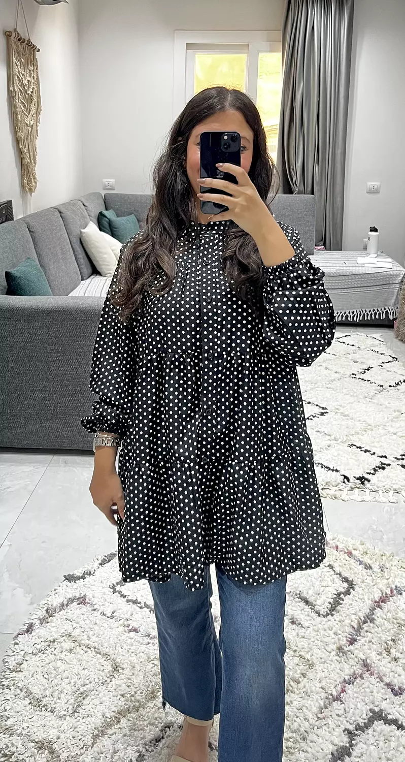 Ruffled Polka Dots Blouse 🖤 14
