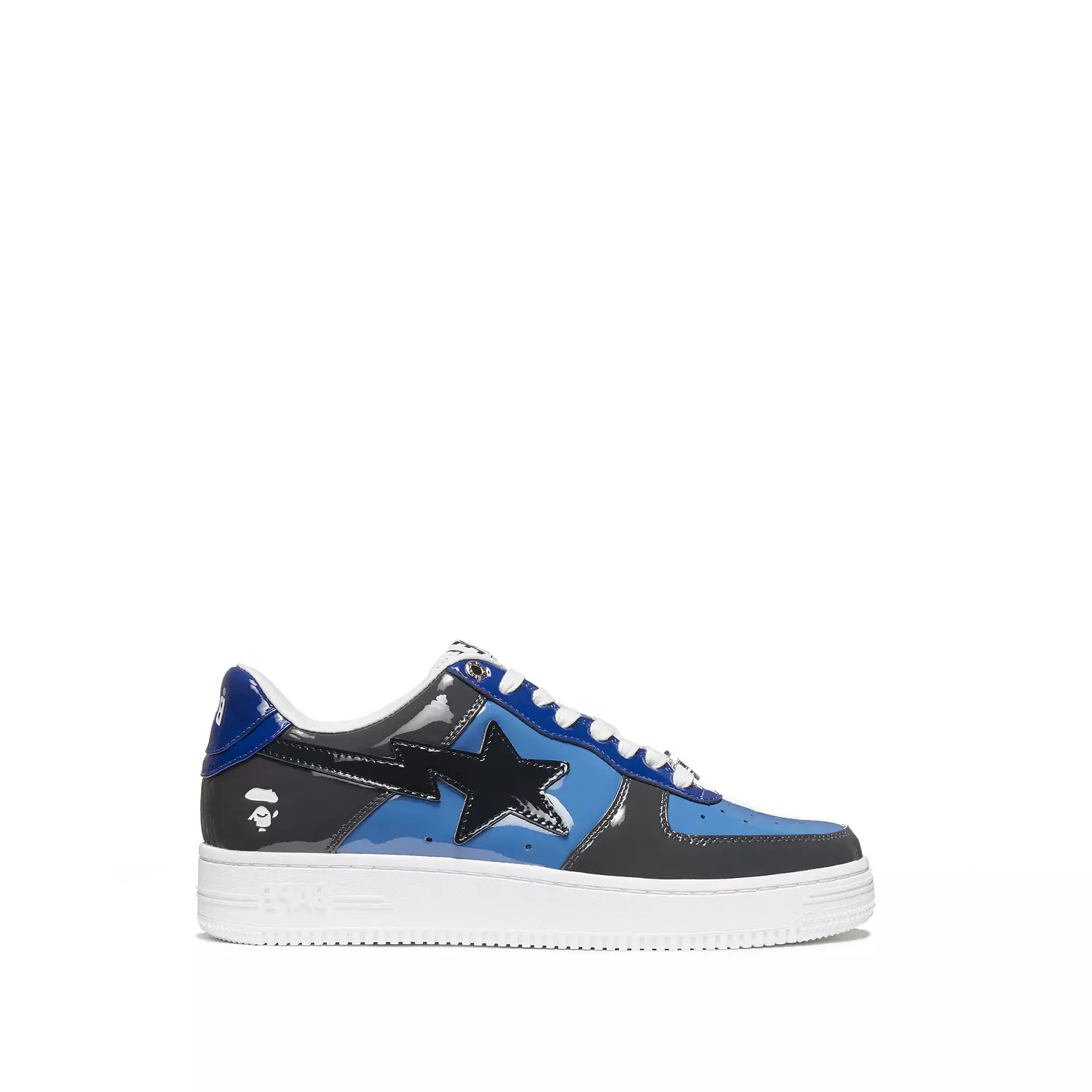 A Bathing Ape Bape Sta Low Color Camo Combo in navy and blue. image