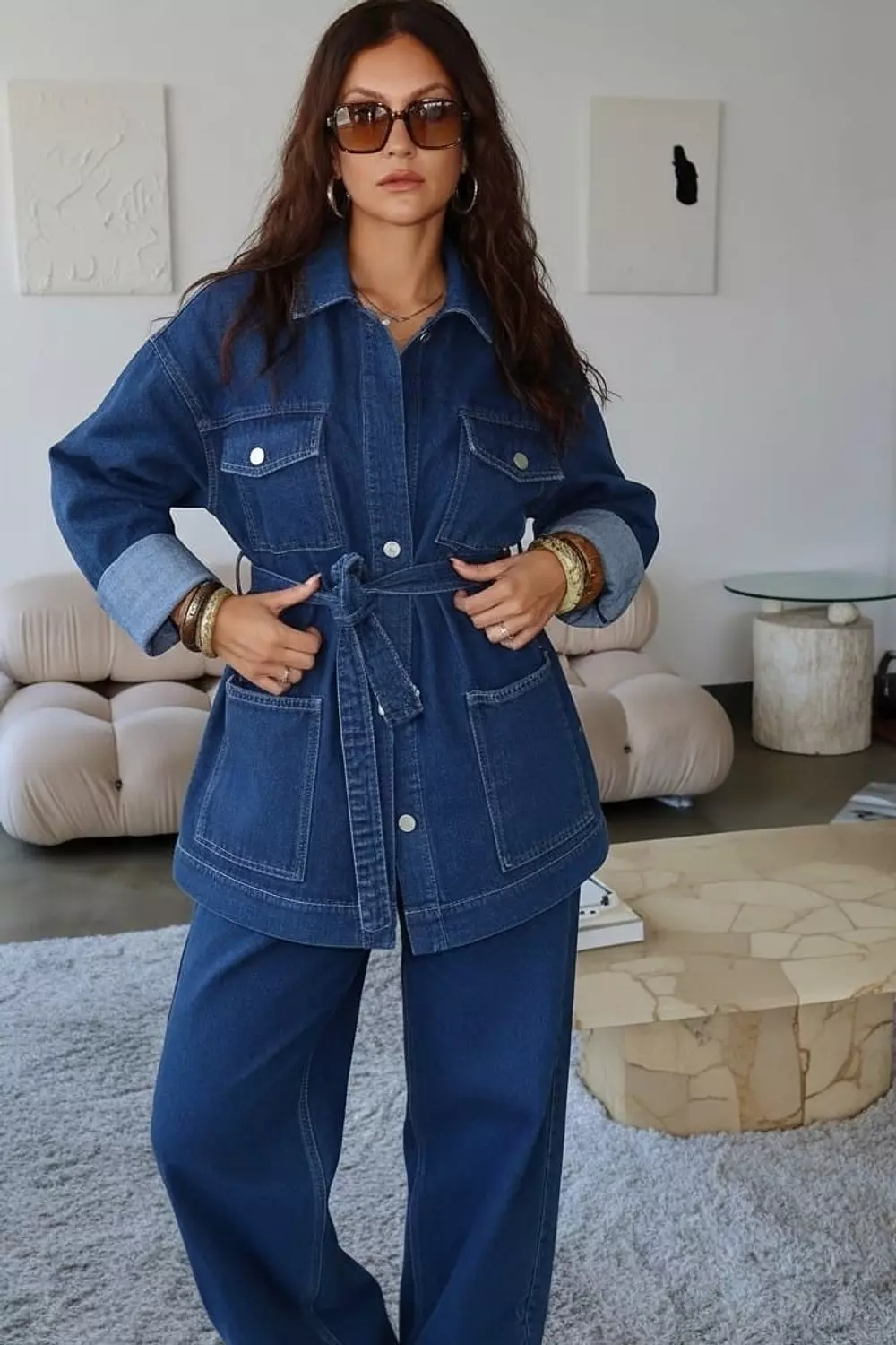 Belted Denim Co-ord Set 2