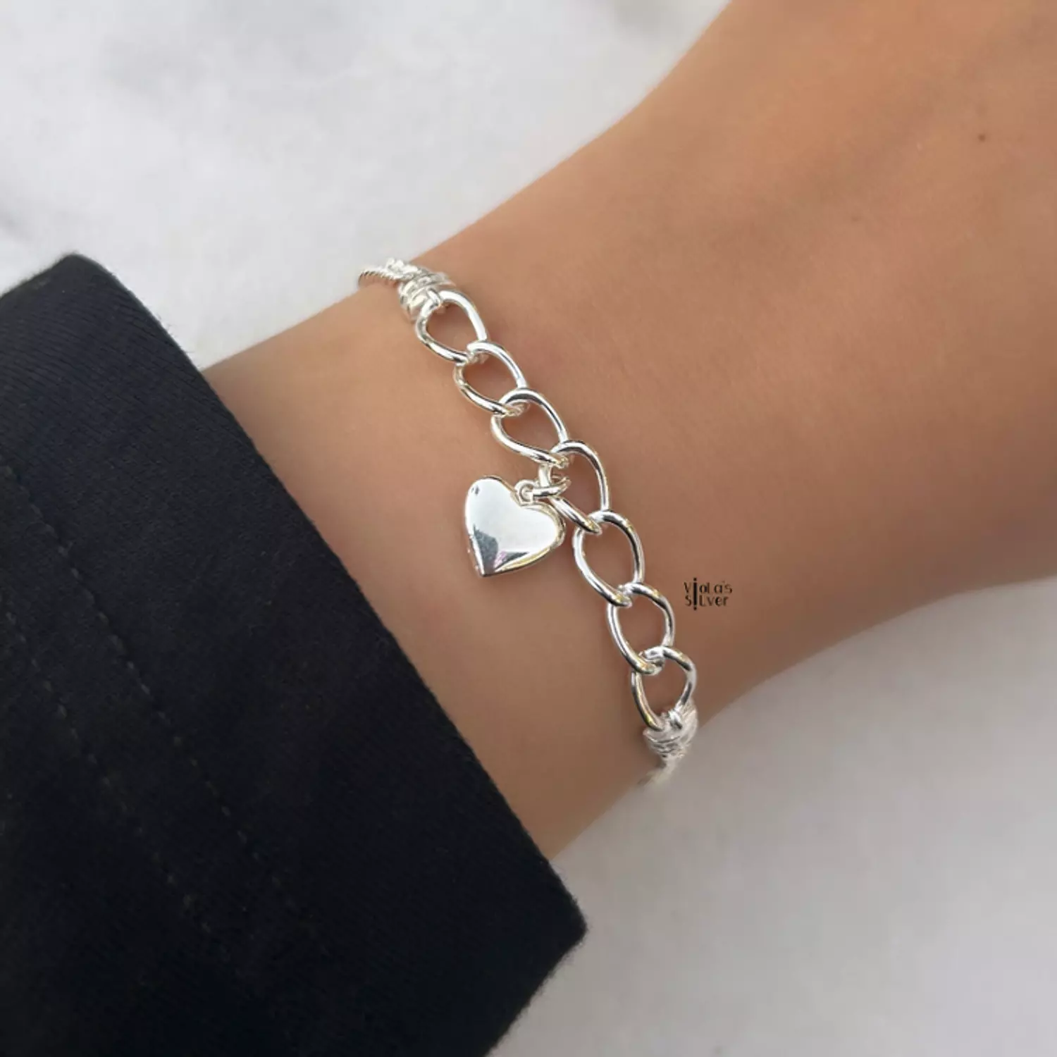 Heart chain bracelet  image