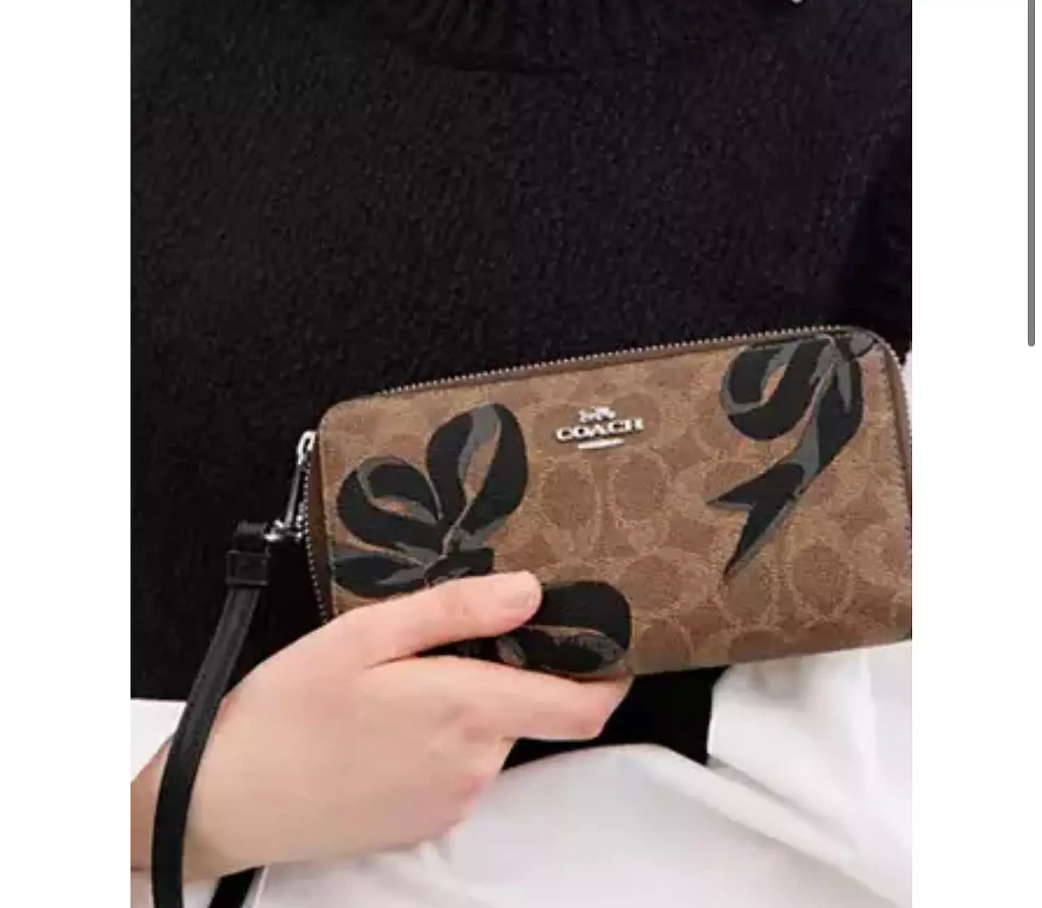 Coach  LONG ZIP AROUND WALLET IN SIGNATURE CANVAS WITH BOW PRINT 2
