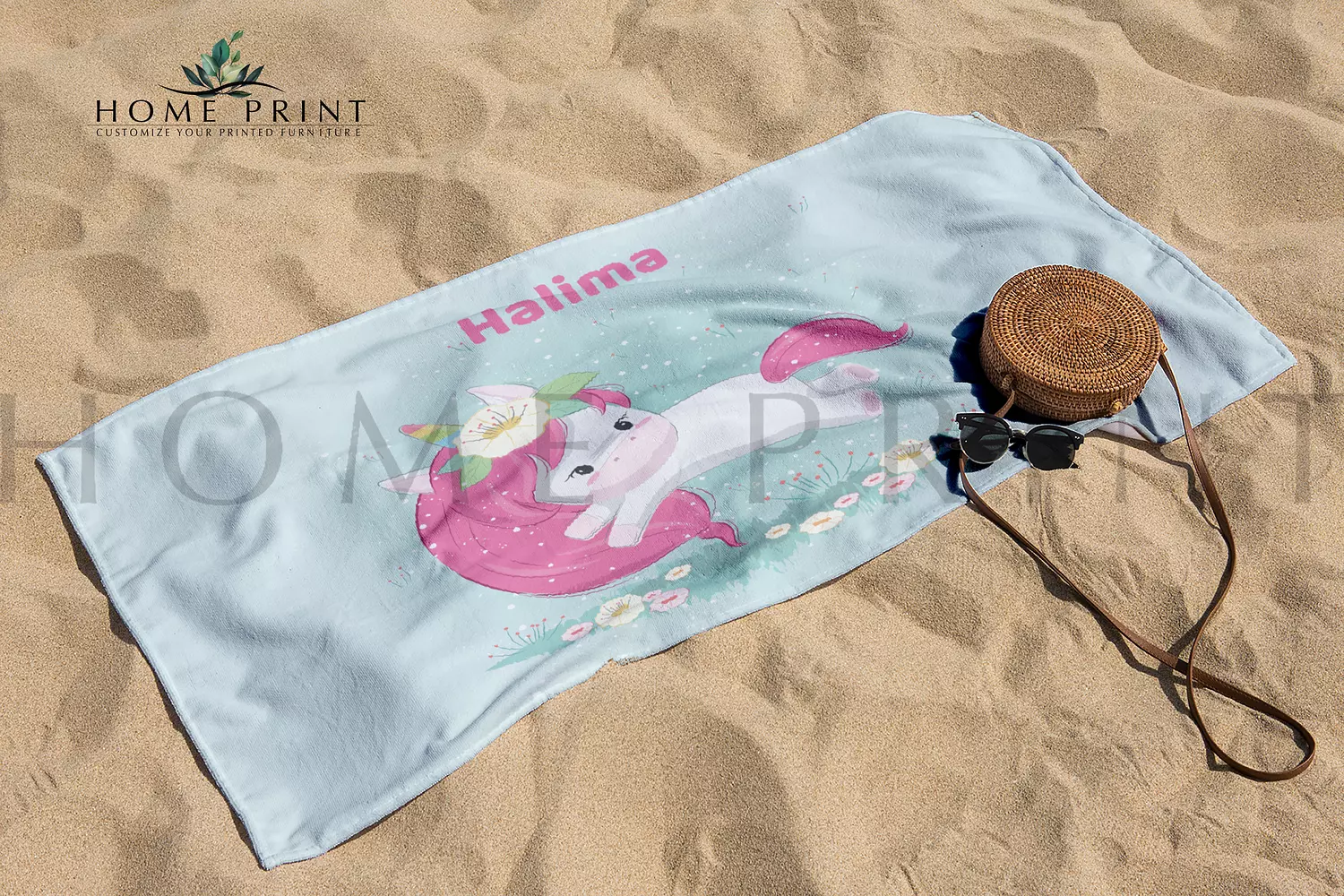 Microfiber Towel  - Unicorn with long Hair  image
