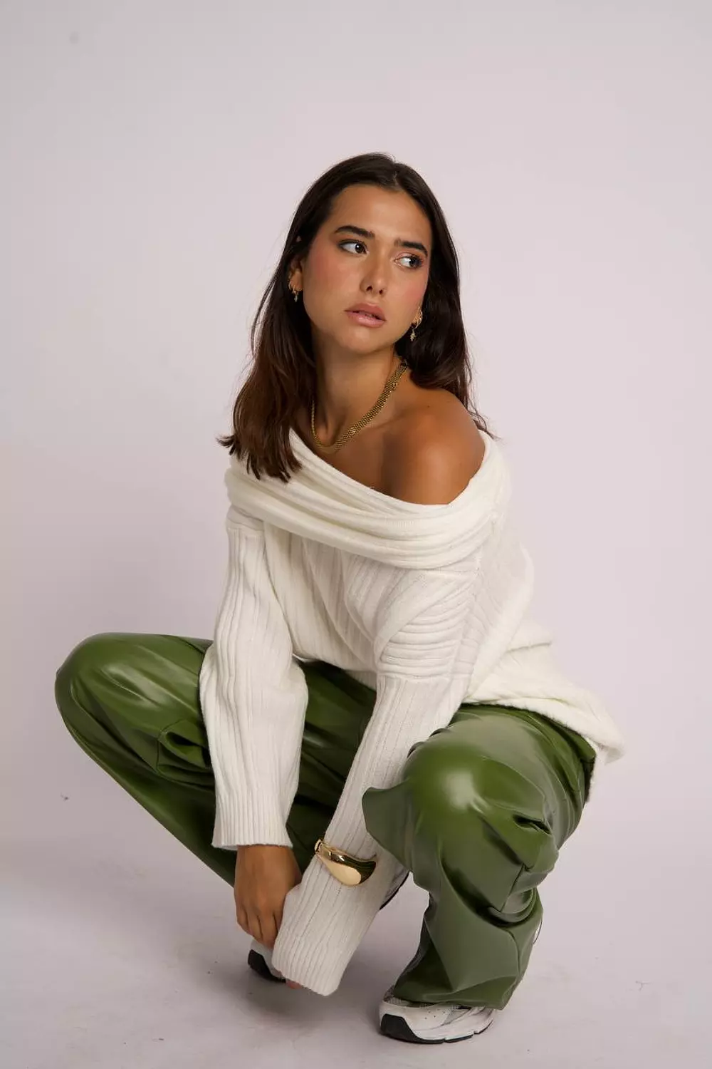 Oversized Off-shoulder Sweater  3