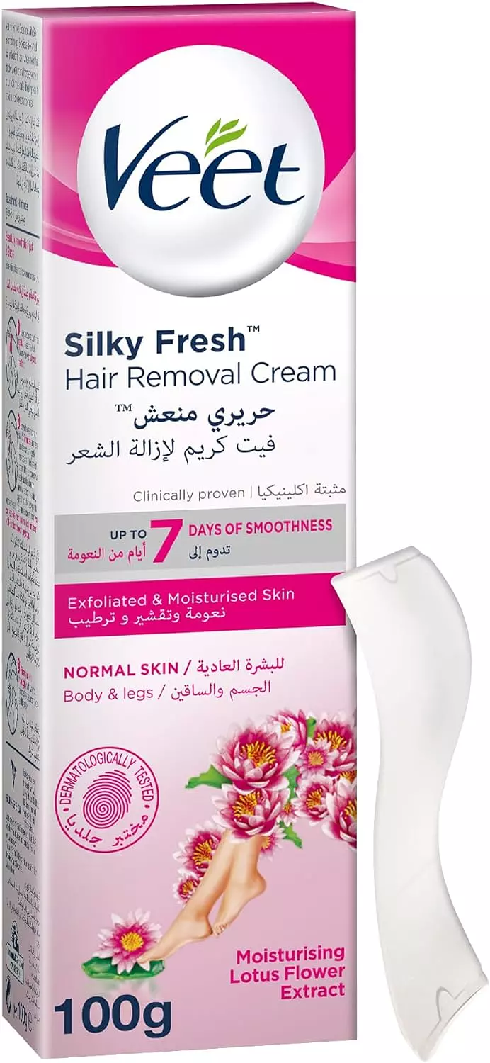 VEET SILKY FRESH HAIR REMOVAL CREAM FOR NORMAL SKIN PINK 100 ML image