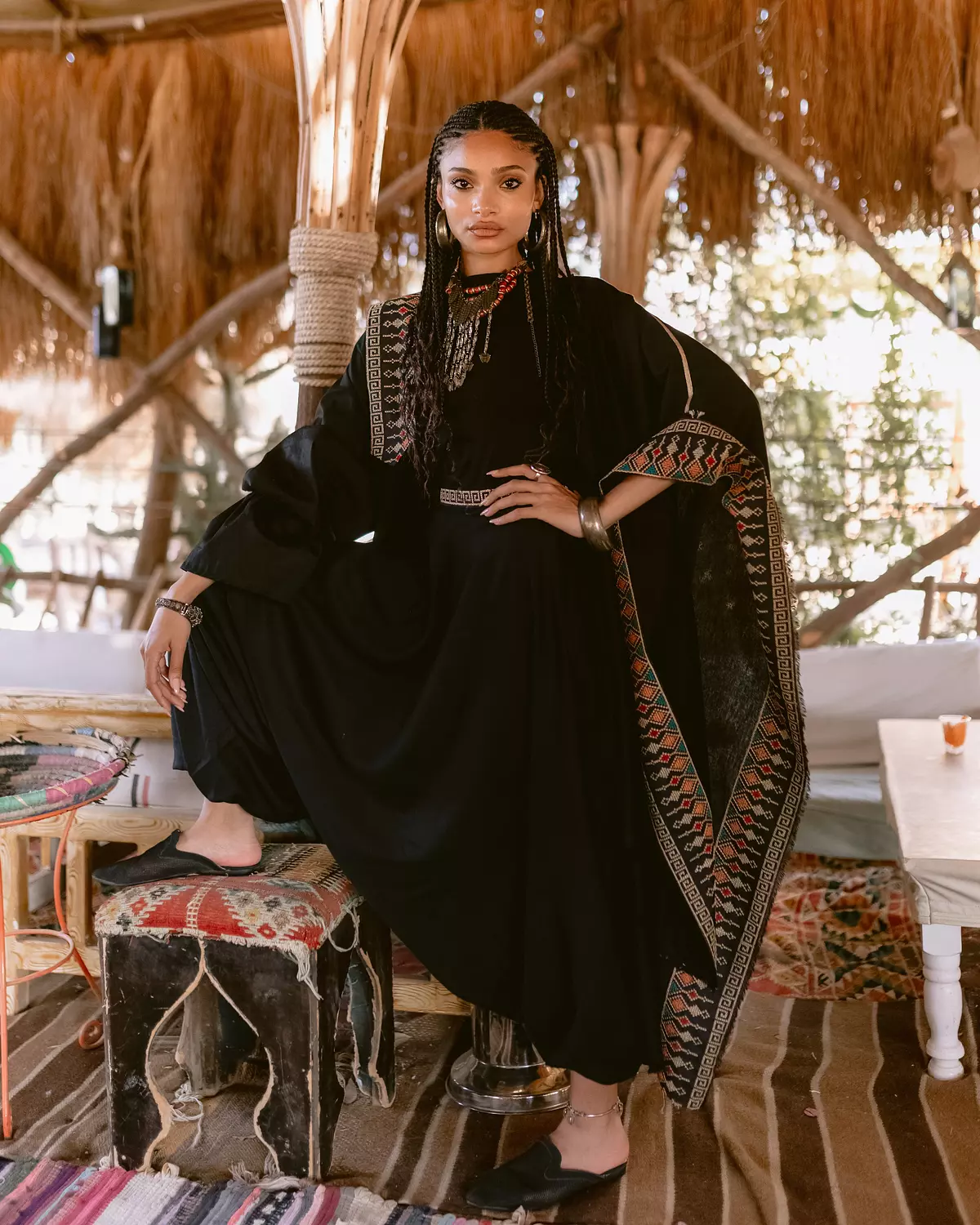 Aribian kaftan with traditional add image