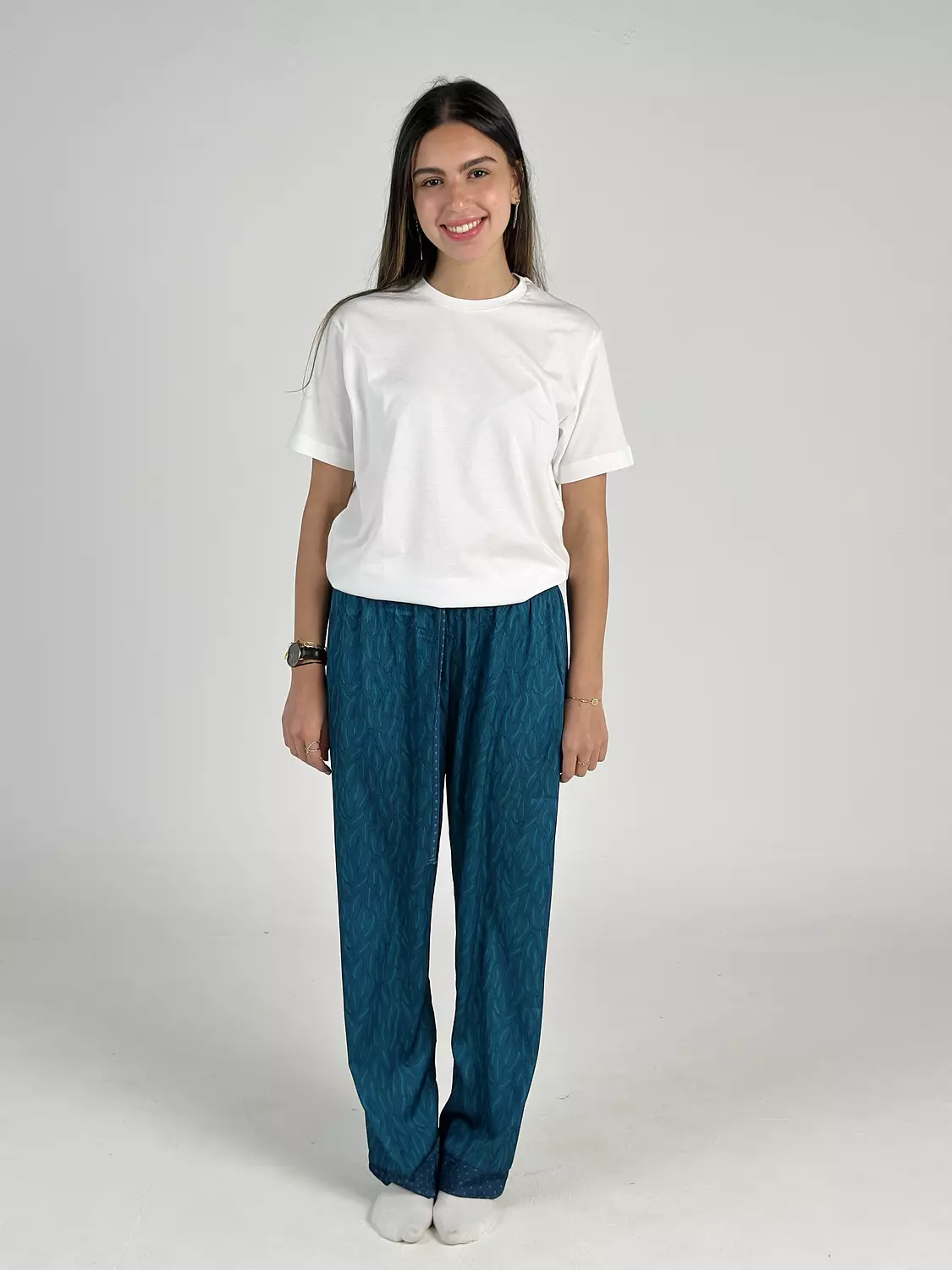 Peacock Satin Pants 2
