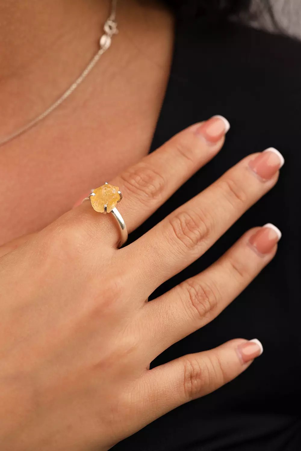 Raw Citrine ring image