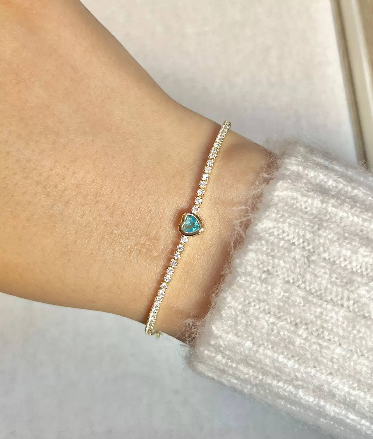 Aqua tennis bracelet  image