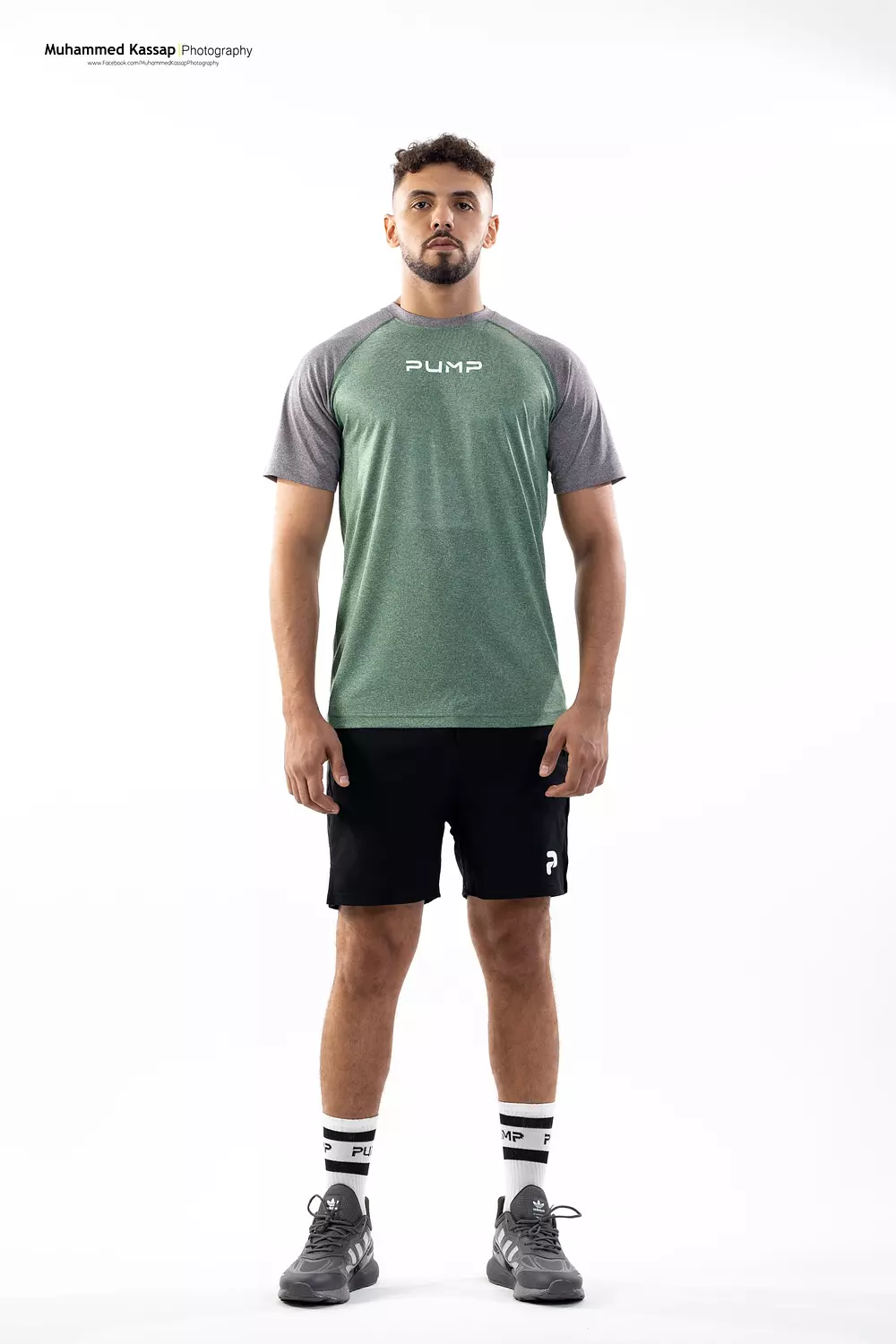 GREEN X GRAY CONTRAST TEE image