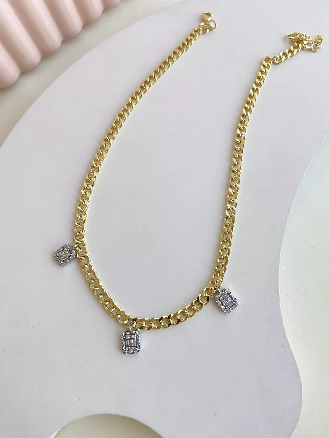 Square charms necklace 1