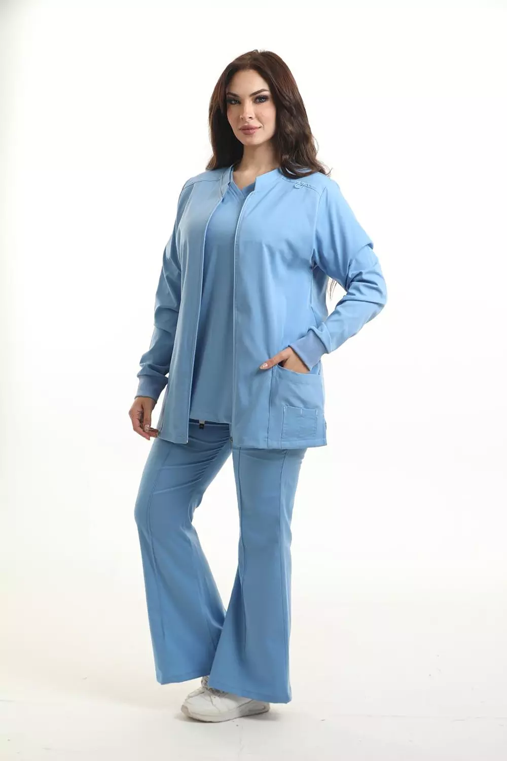 Sky Blue New Flexi Lab Coat 6