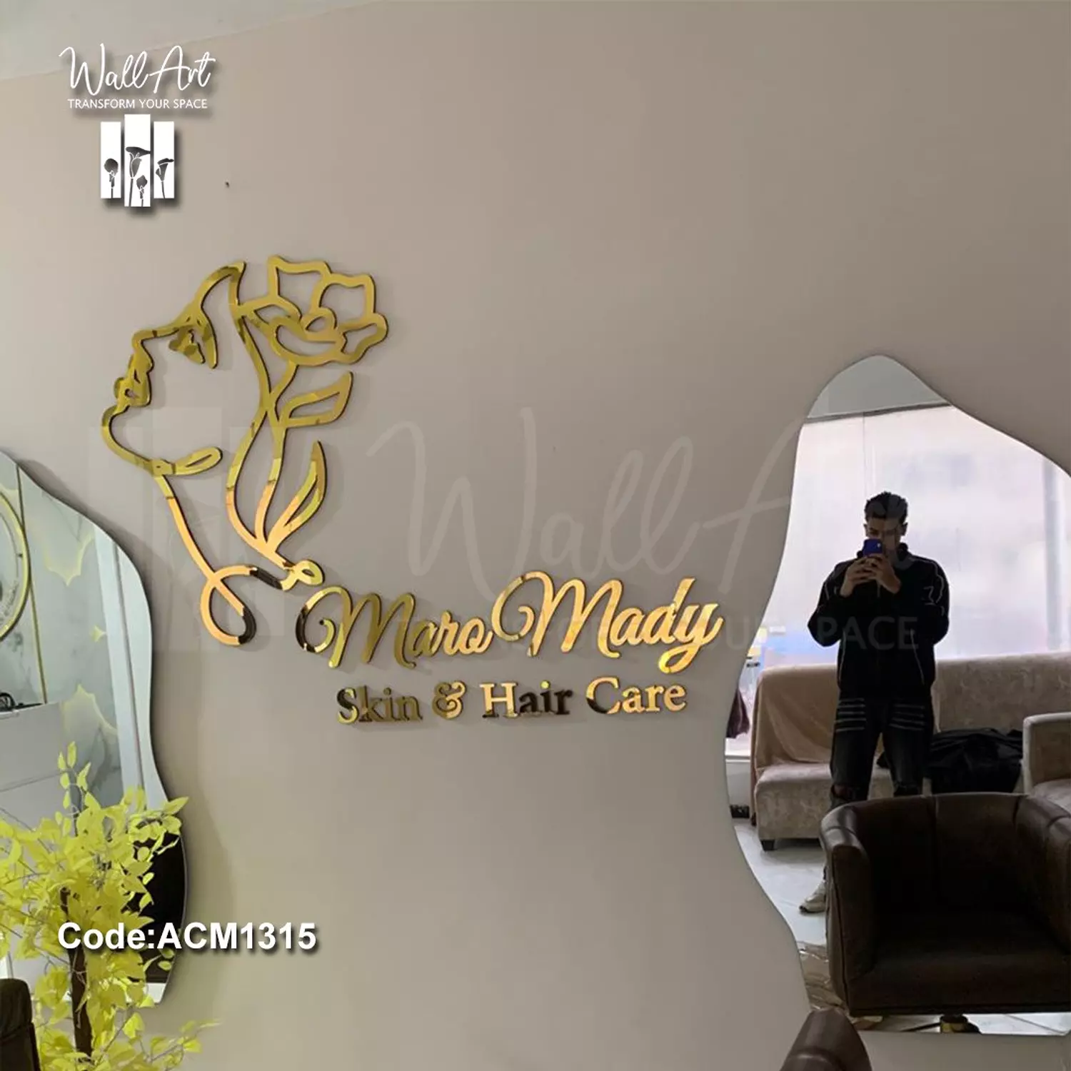 ACM1315- Golden Acrylic Logo   3