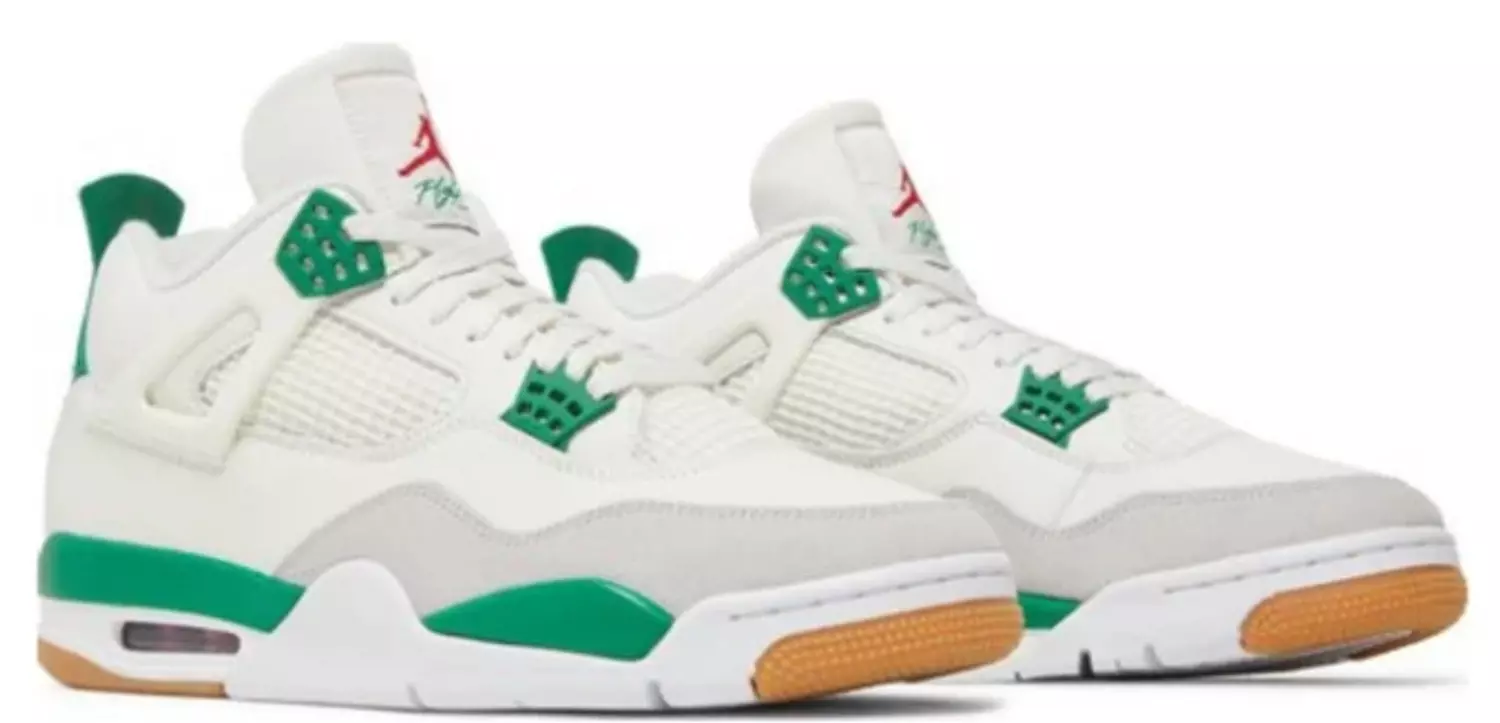 Nike Jordan 4 White &Green  1