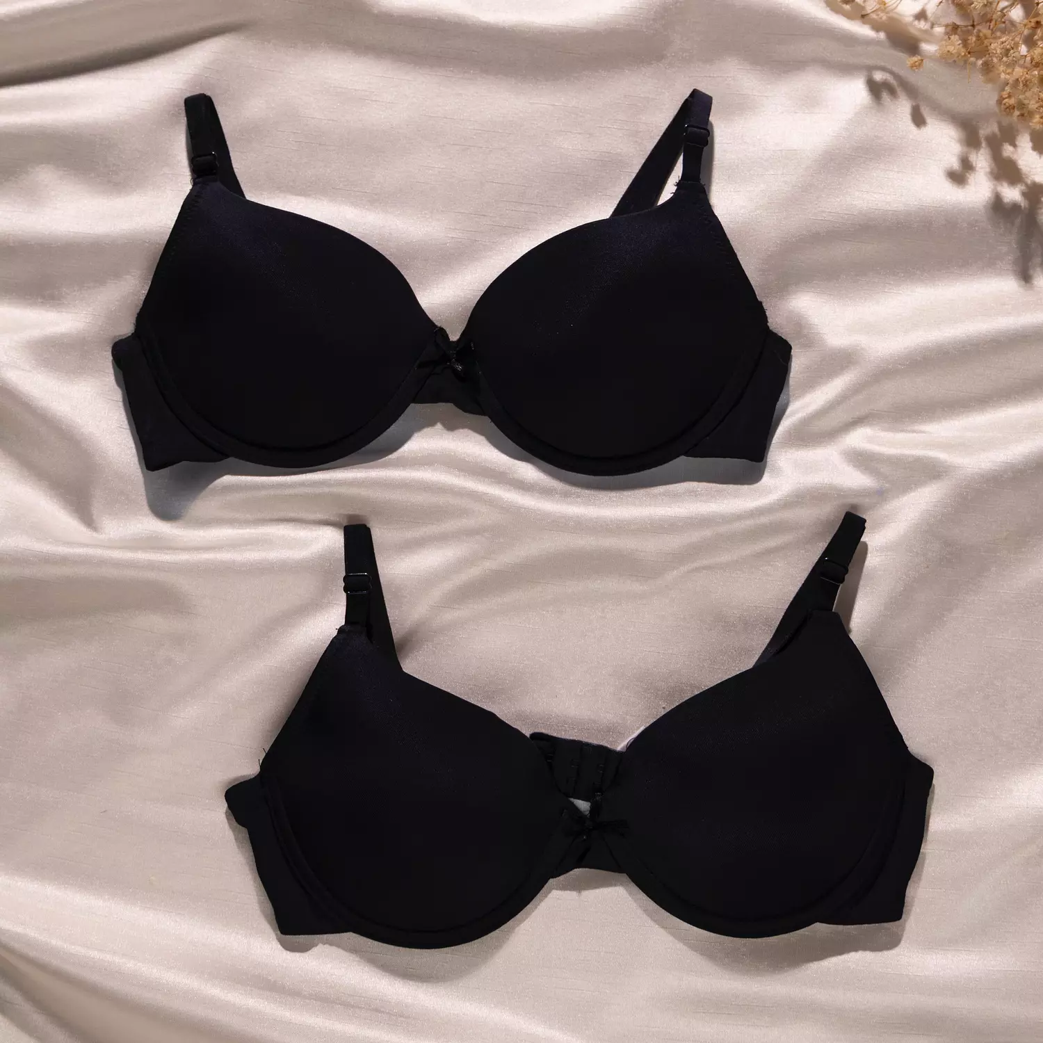 2pk Silk Wired Plunge T-shirt bra 1