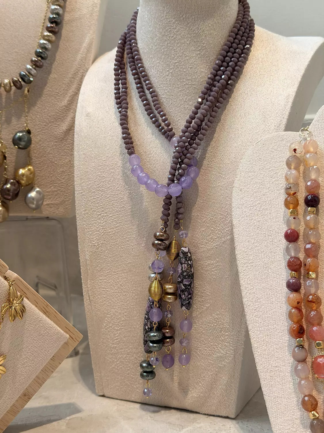 Purple Tie Necklace 3