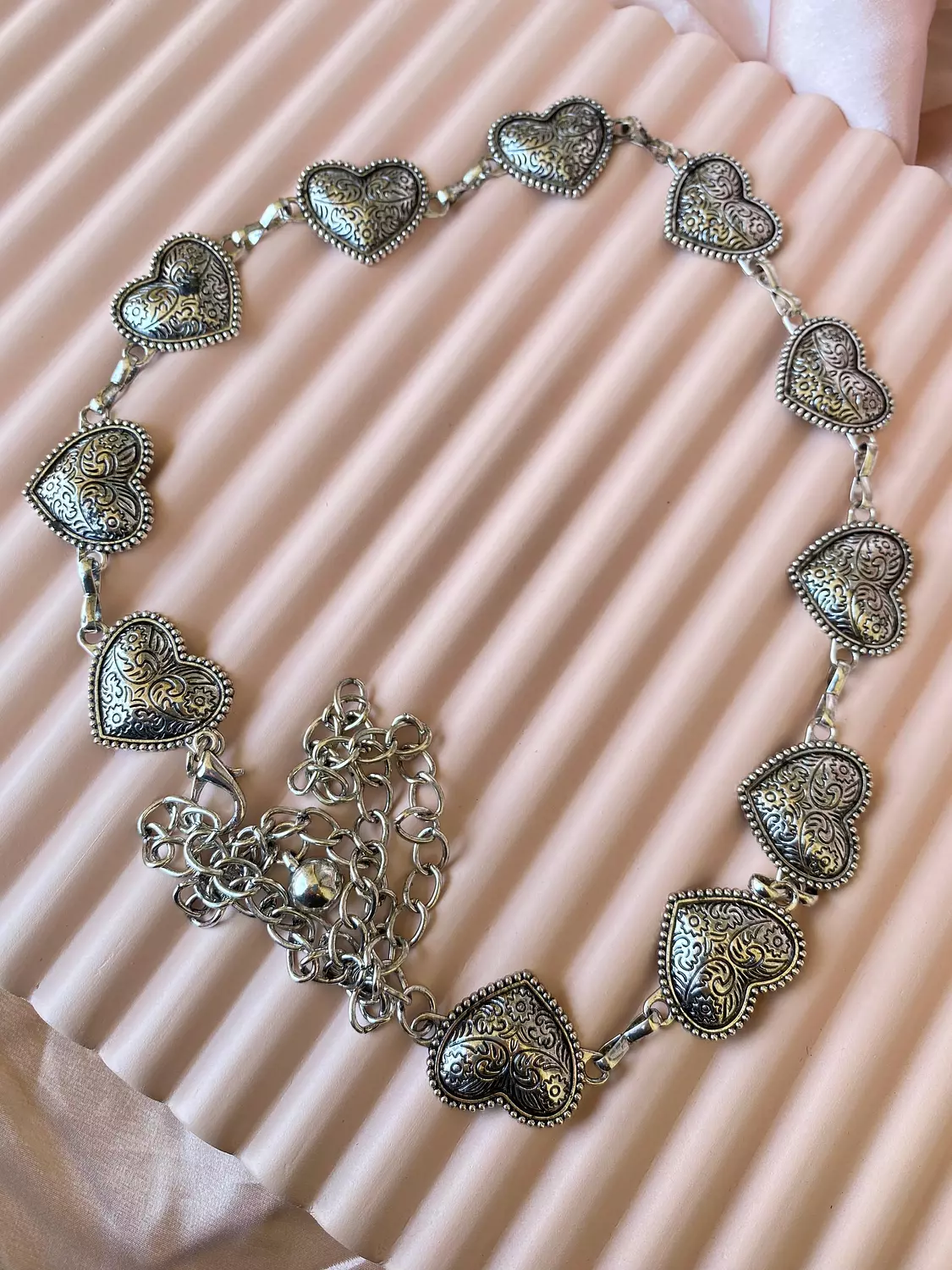 Silver heart belt image