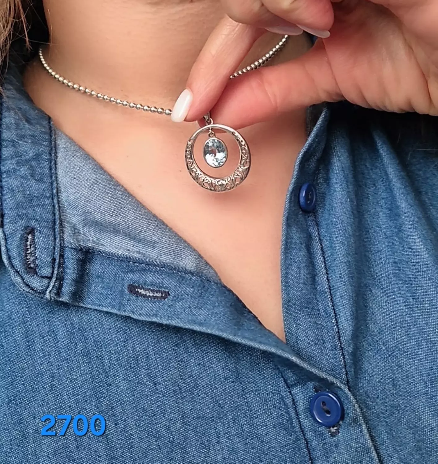 Aqua marine necklace  1