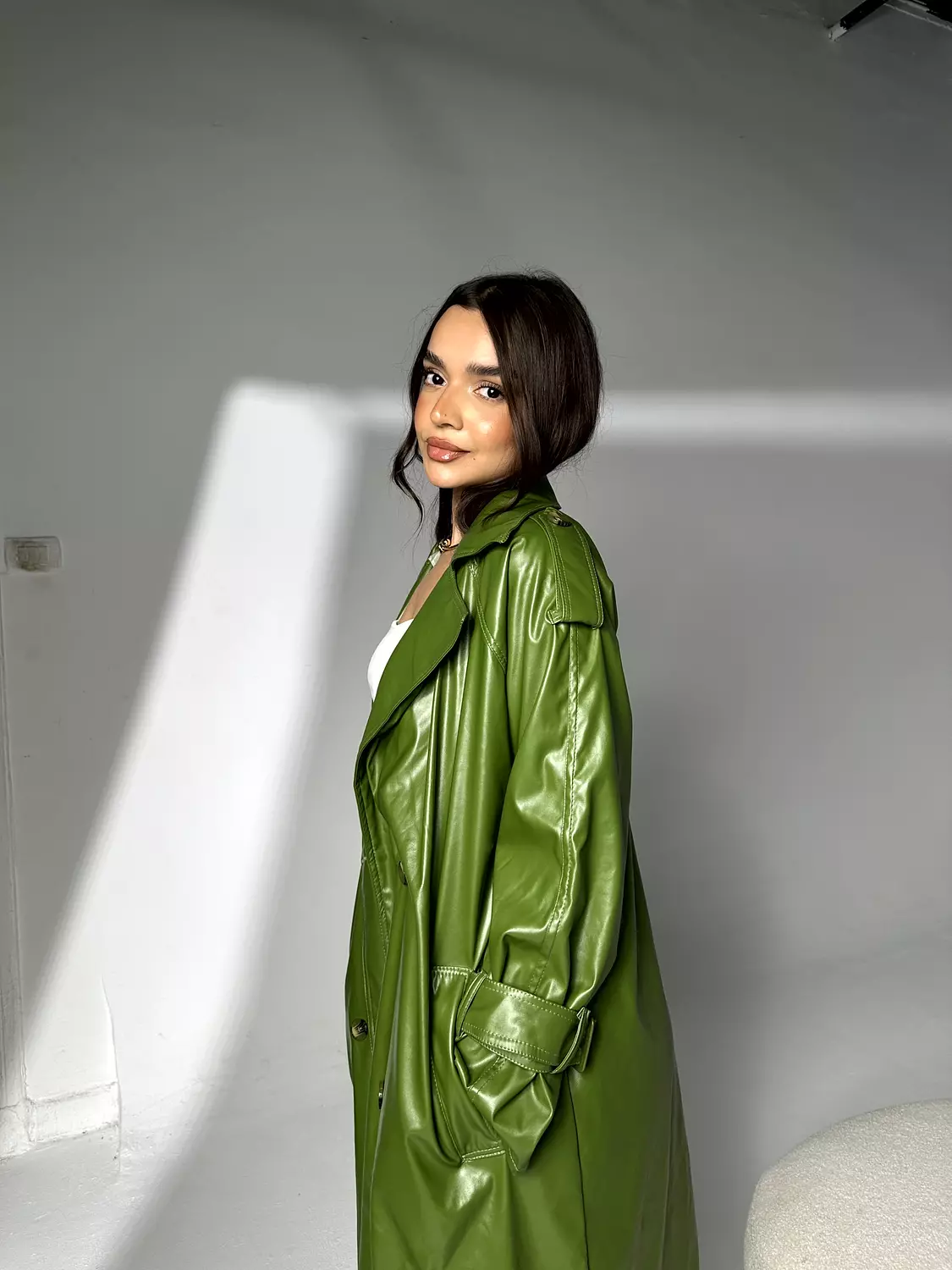 Avocado Leather coat 4
