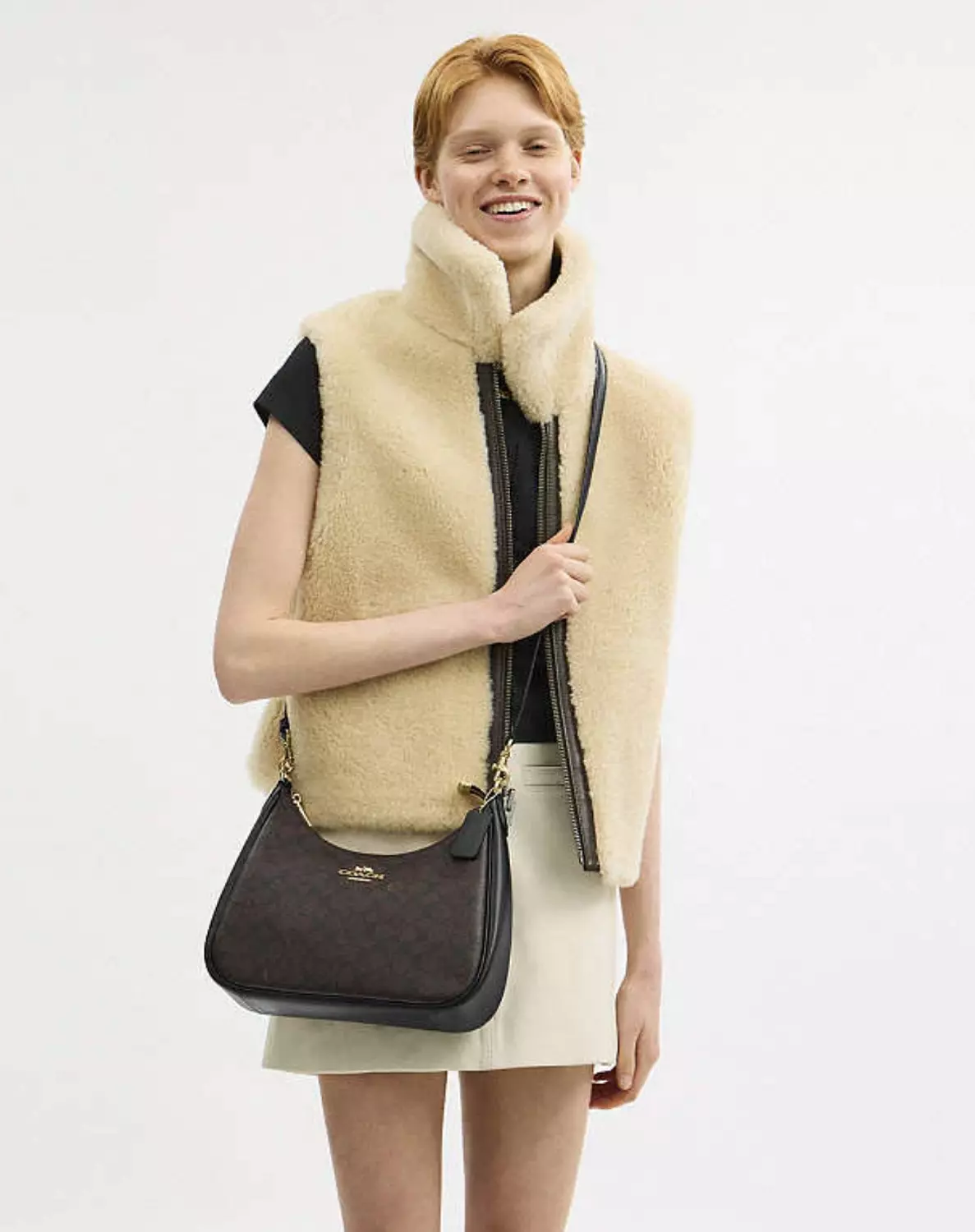 Coach Teri Hobo Bag In Signature Canvas 8