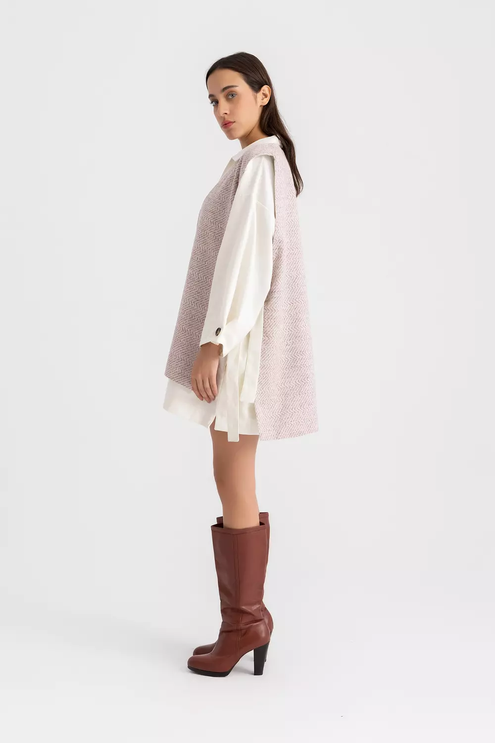 The Nina reversible vest - chevron  1
