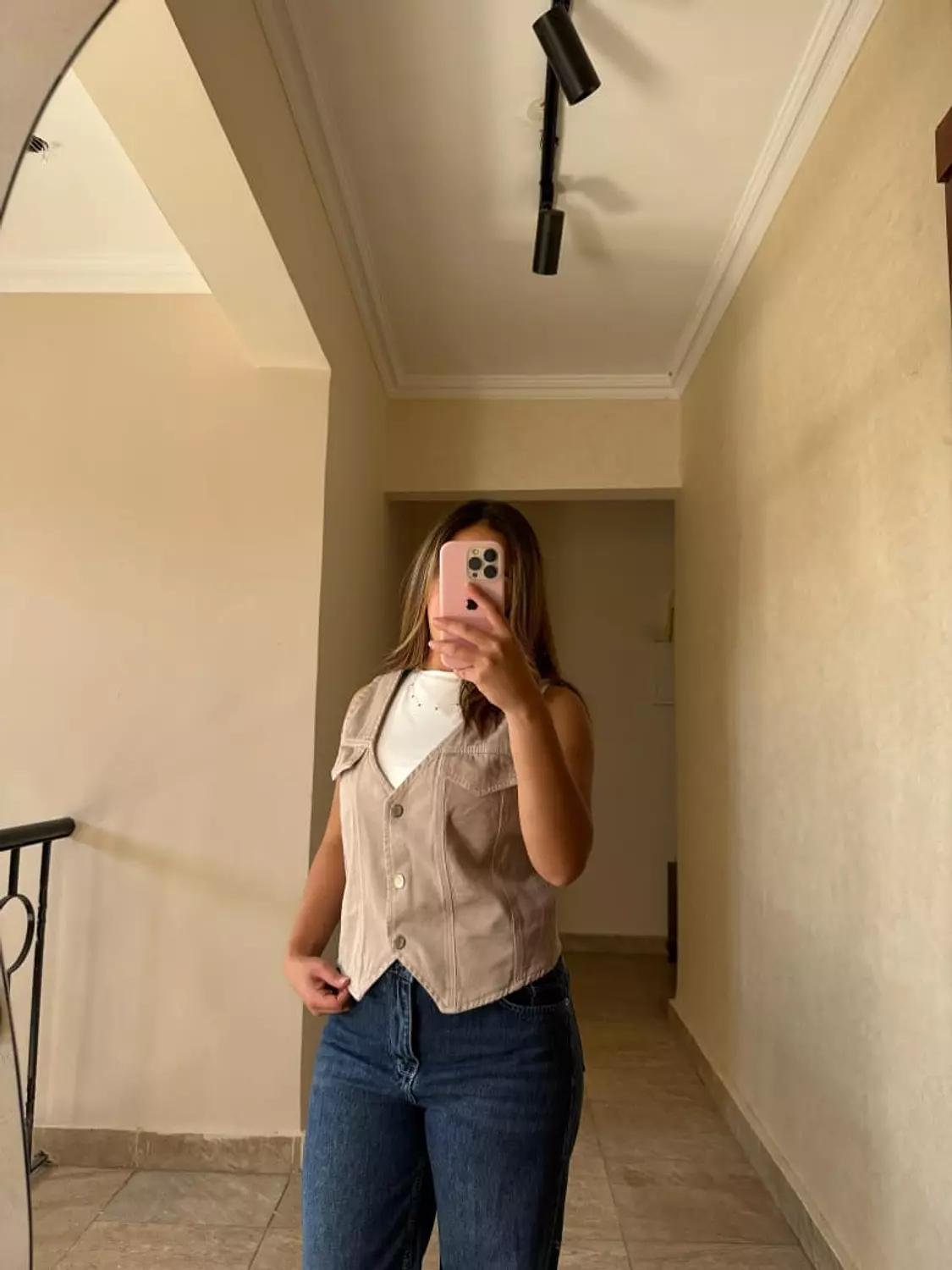 Cropped Gabardine Vest 6