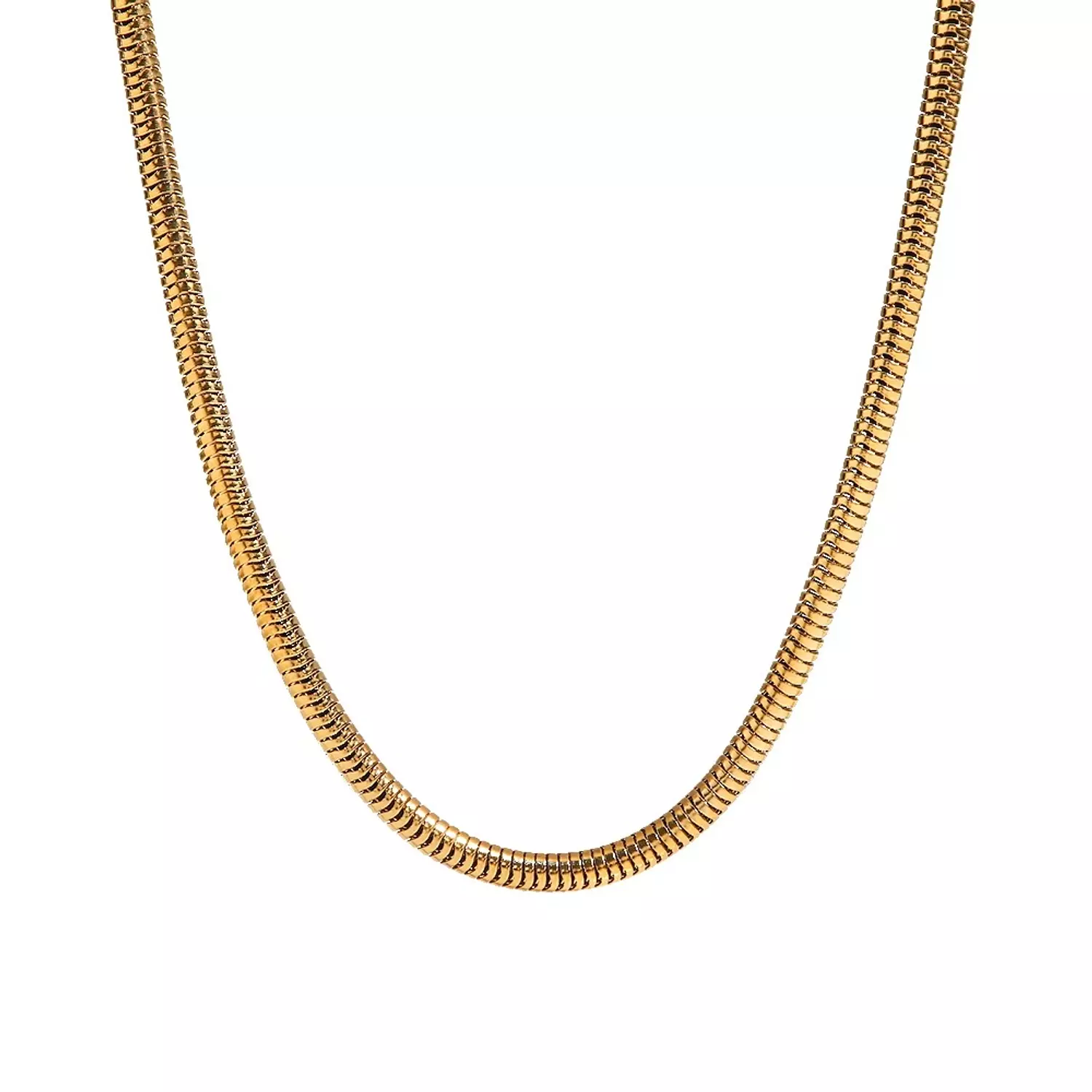 Round snake chain necklace 2