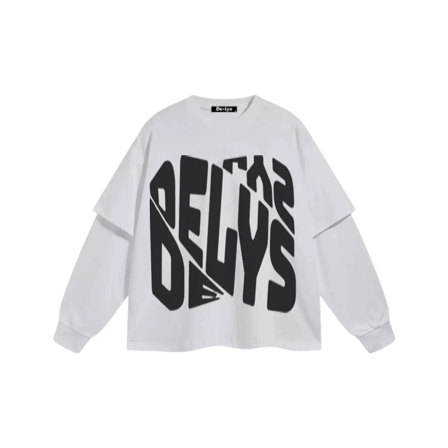   S3 Double-Sleeve Fractured LettersT-Shirt  hover image