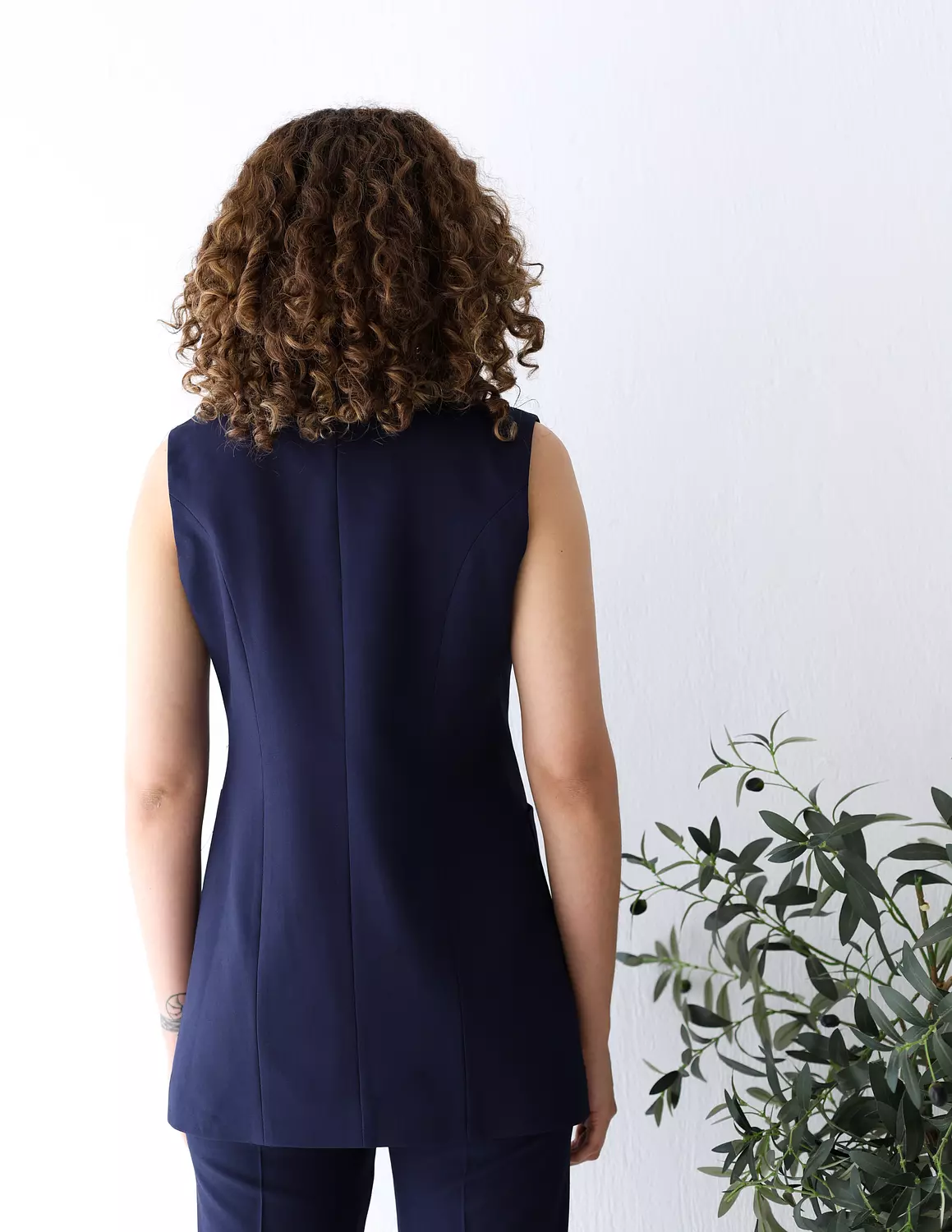 Navy Shadow long vest 7