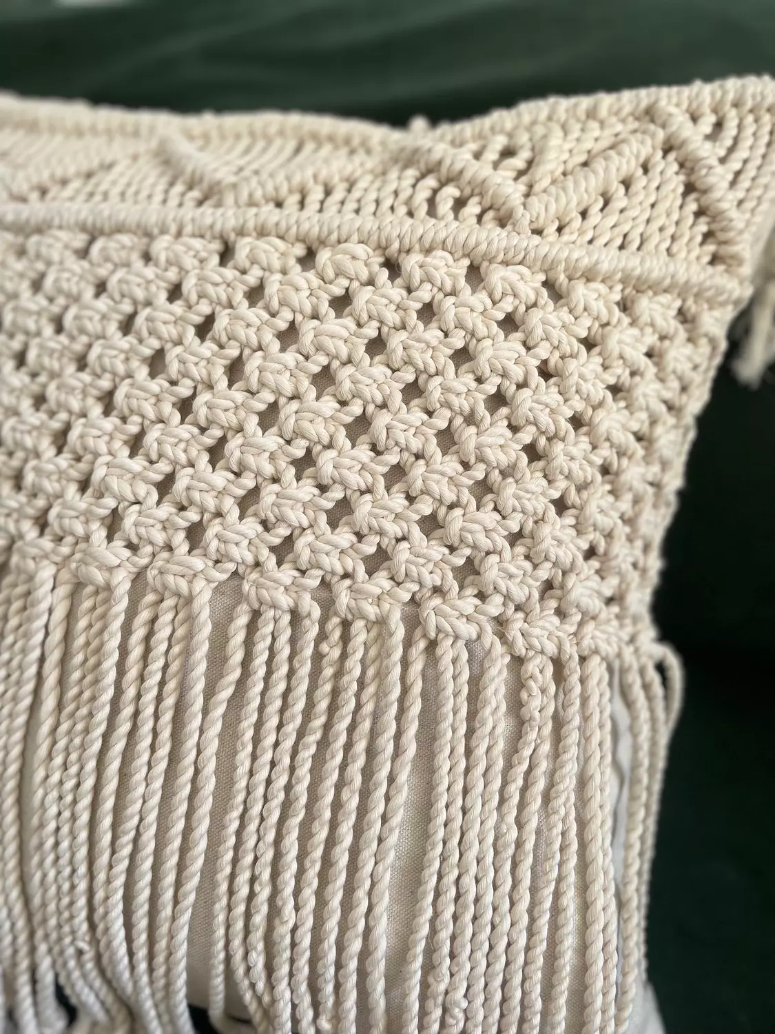 Fence  Cotton Macrame Cushion   1