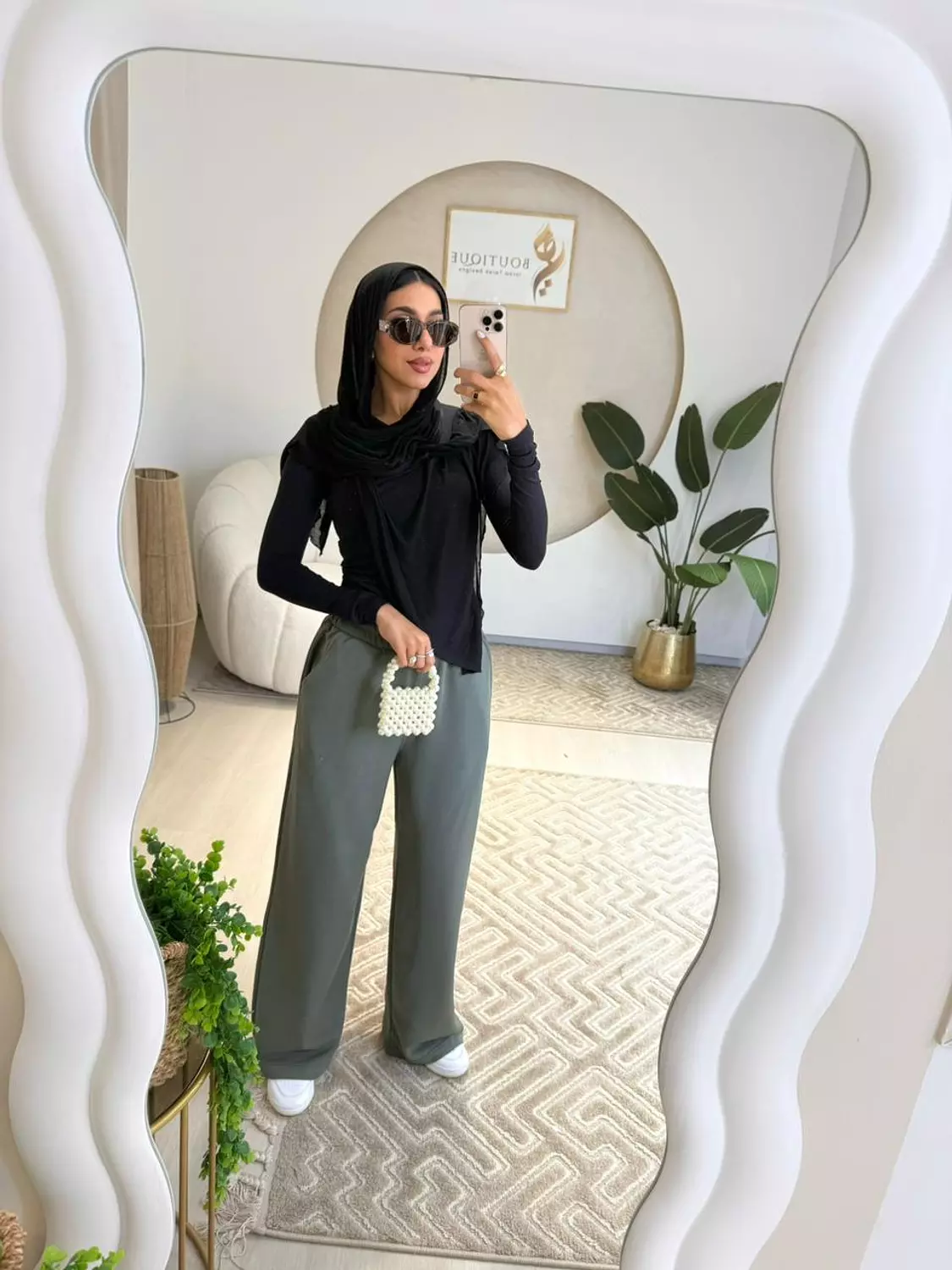 Summer Wide Leg Pants Dark Mint image