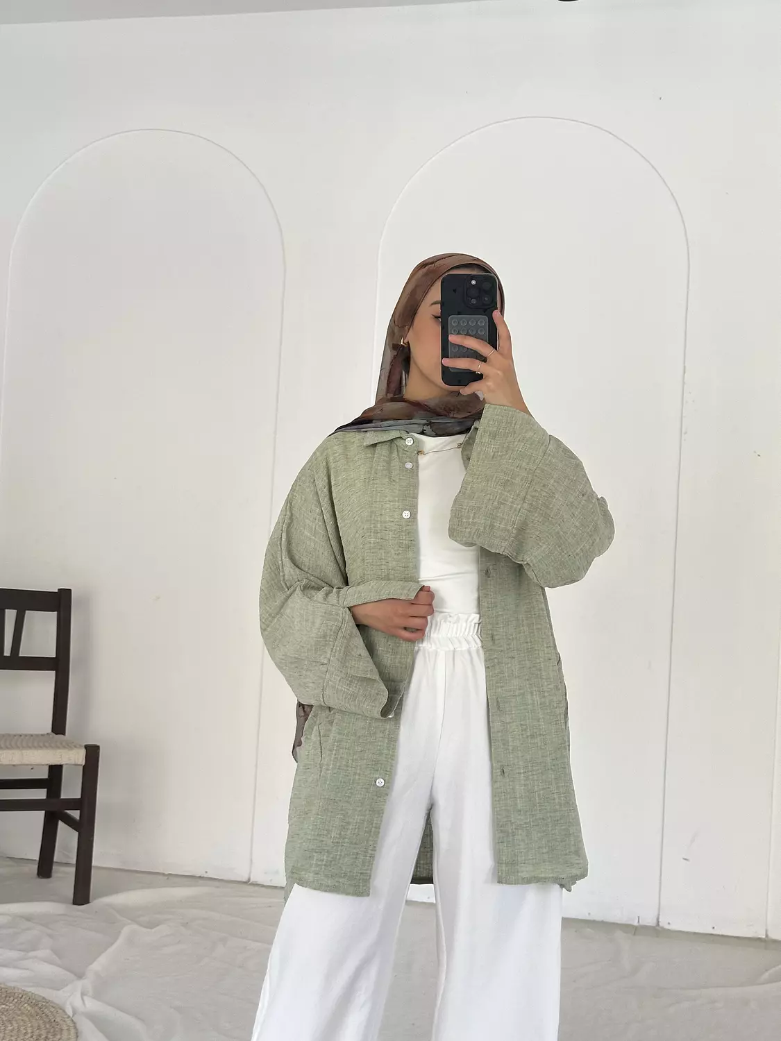 Open Sleeve Oversized Shirt image