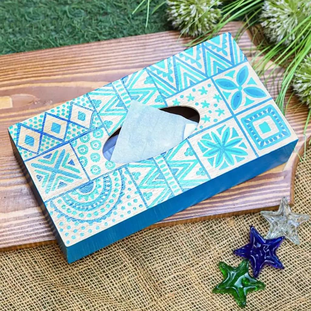 Tissue box - Gigi blue