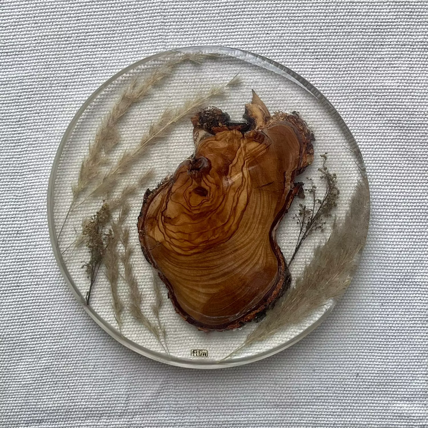 Clear Wheat/ Wood Soap Dish  hover image