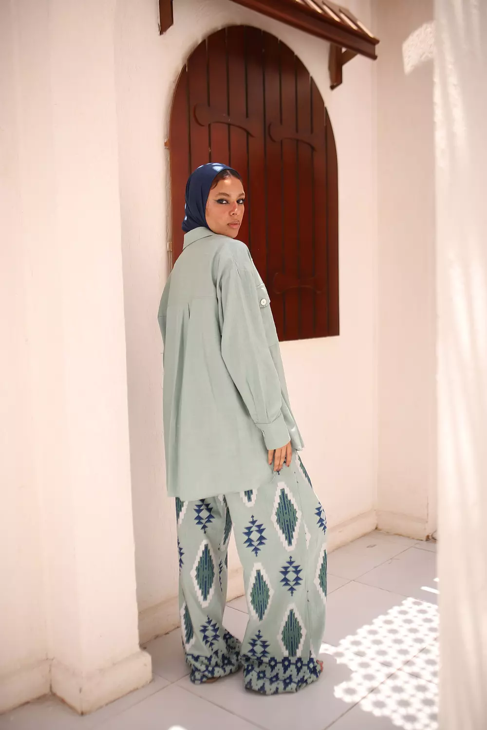 Linen Mint Shirt 1
