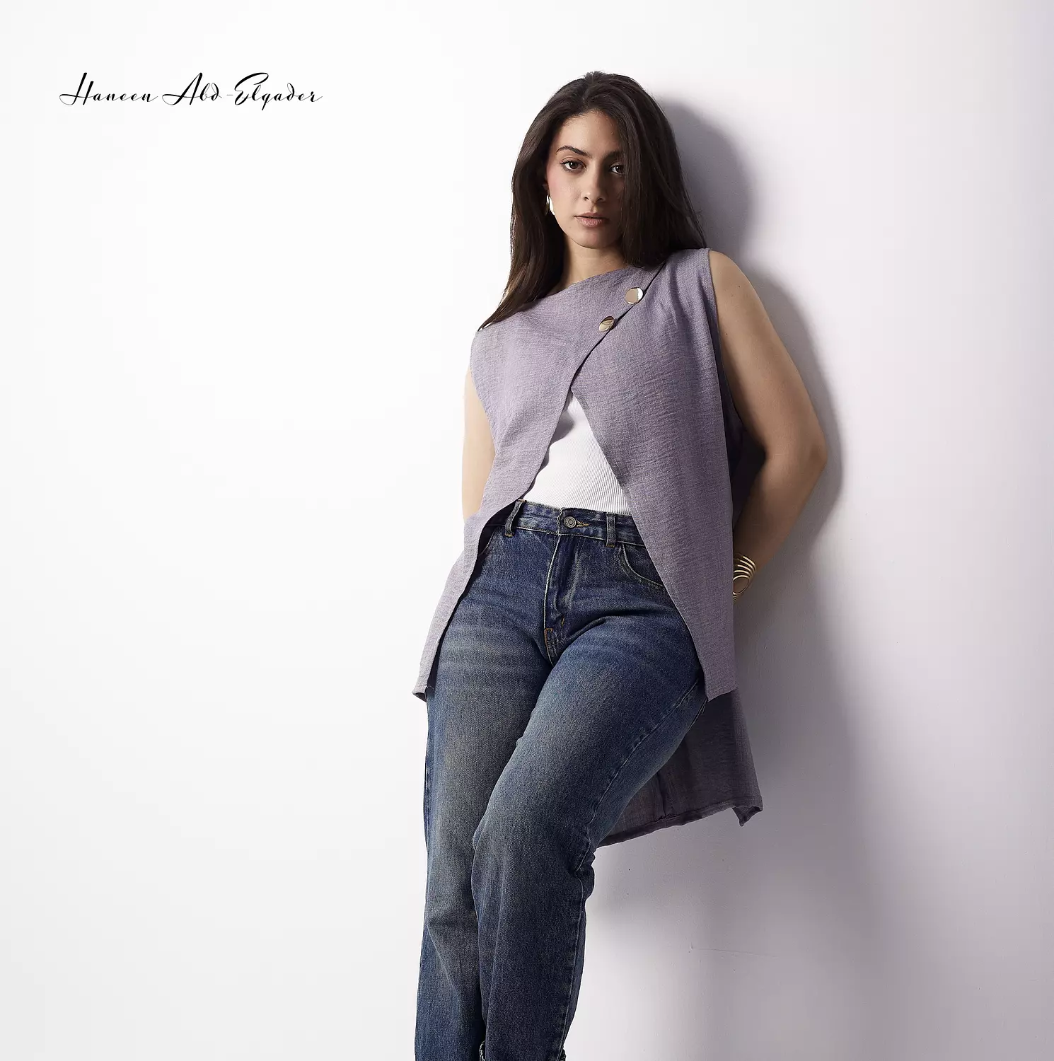 Gray wrap blouse  1