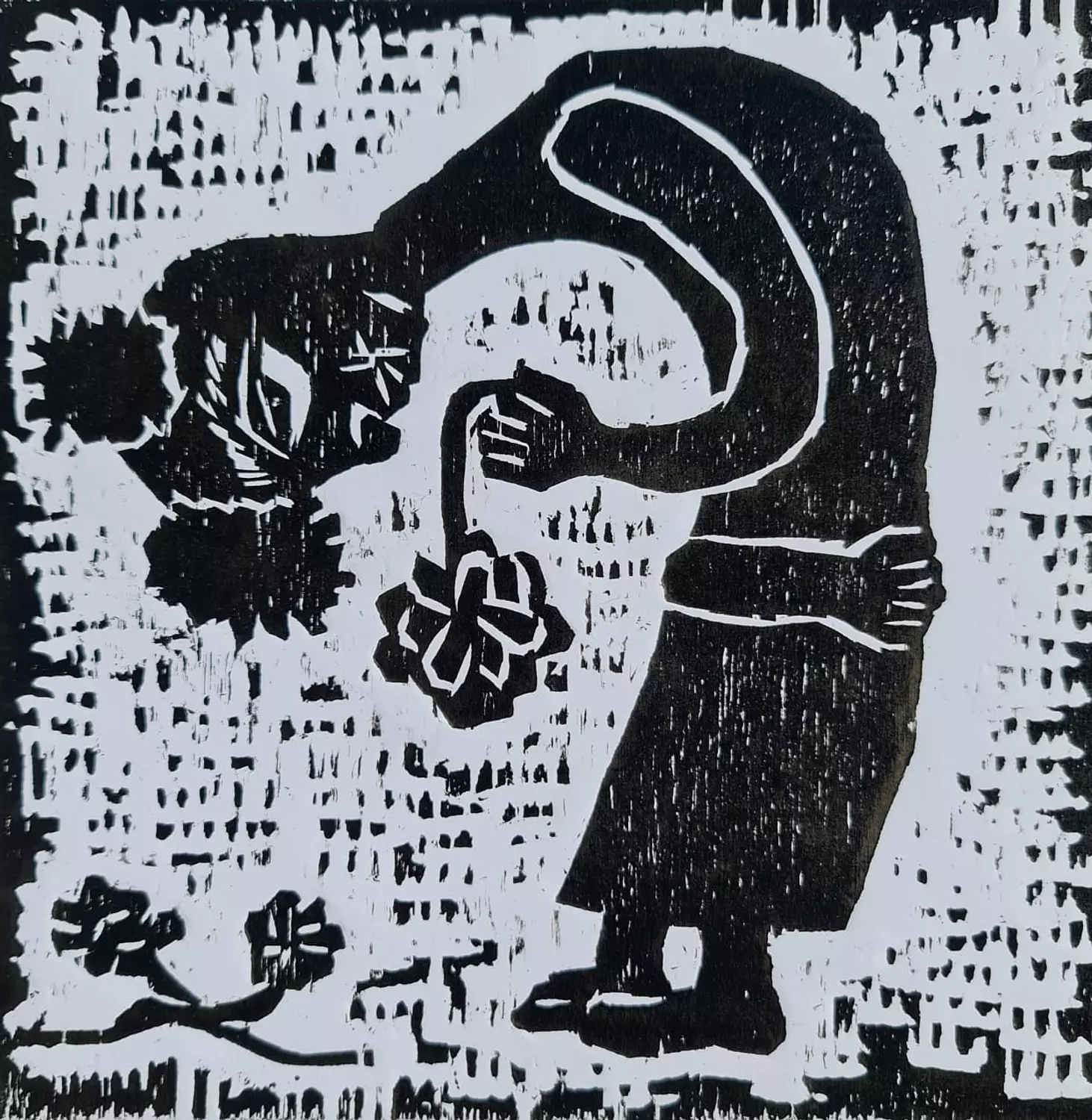 Shereen Gawad- wood cut \ 0002335 /30* 30 CM image