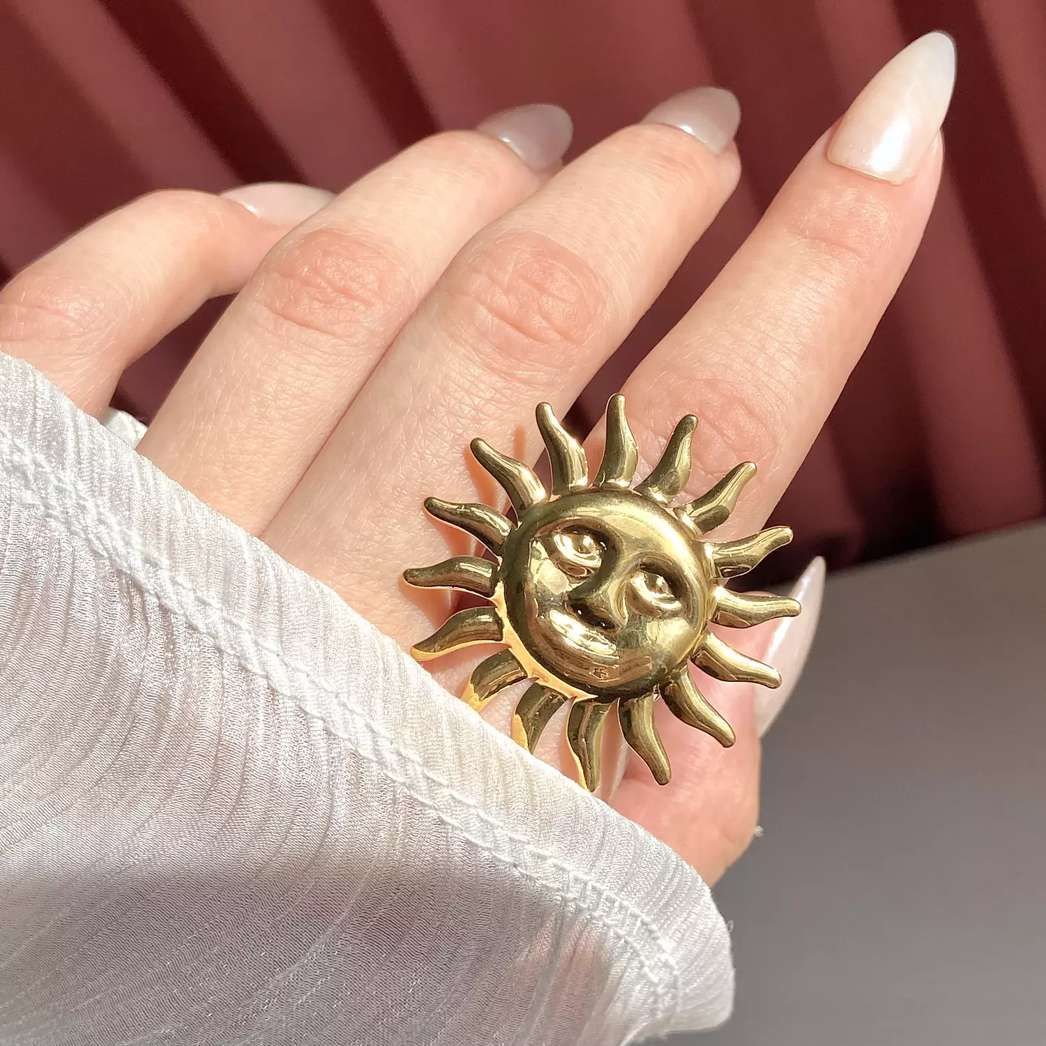 Sun Face Statement Ring 🌞 image