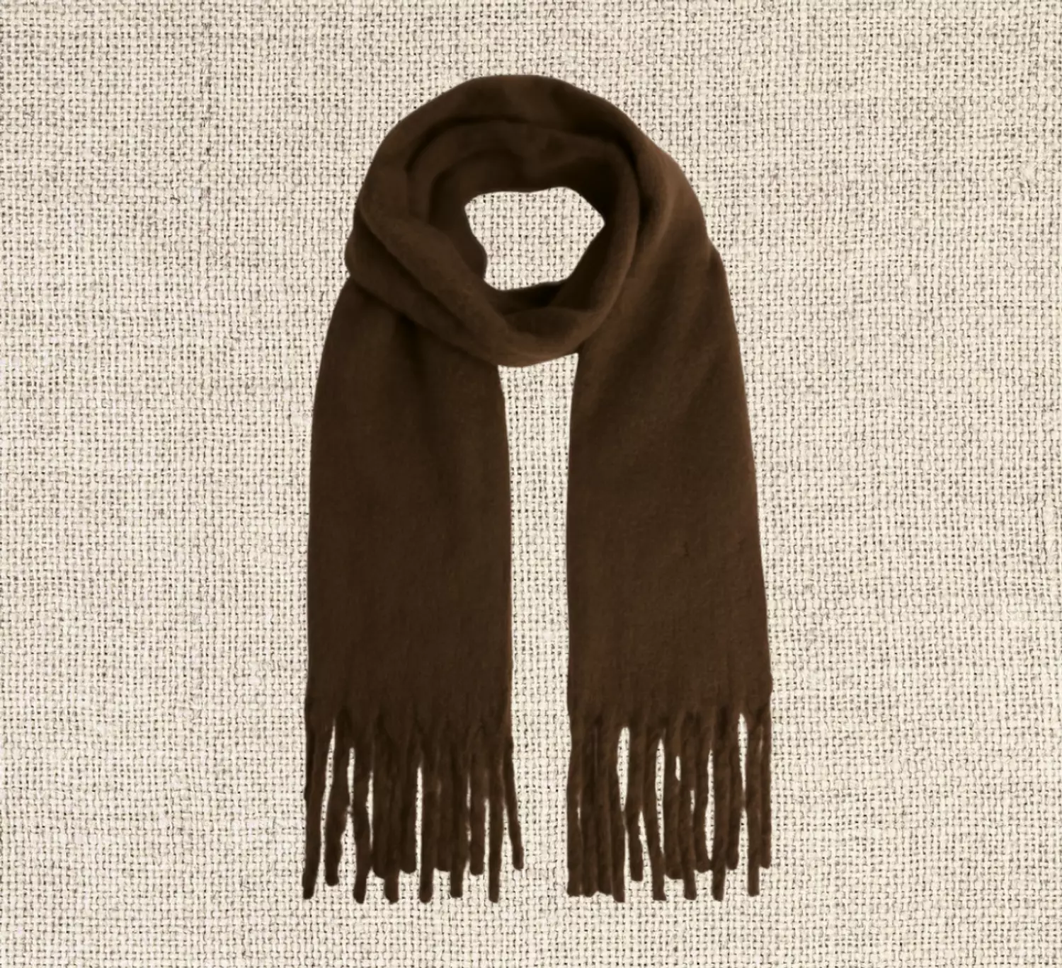 Chocolate Brown Autumn Scarf image