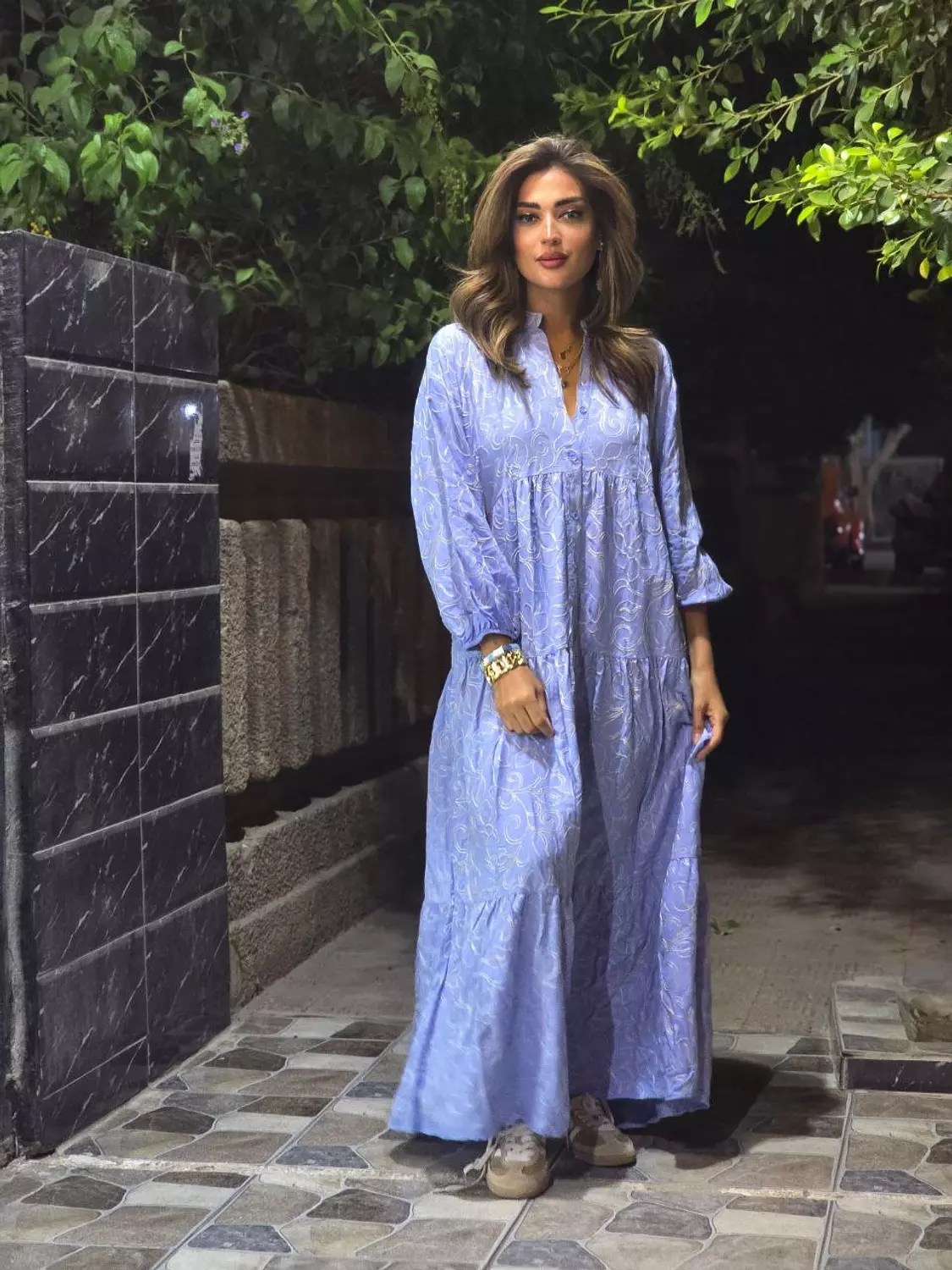 Baby Blue Embroidery Dress image