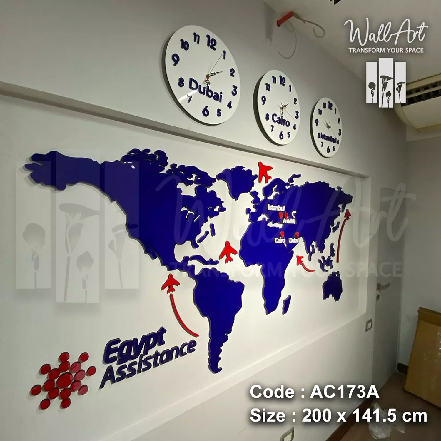 AC173-Coloured Acrylic Map    6