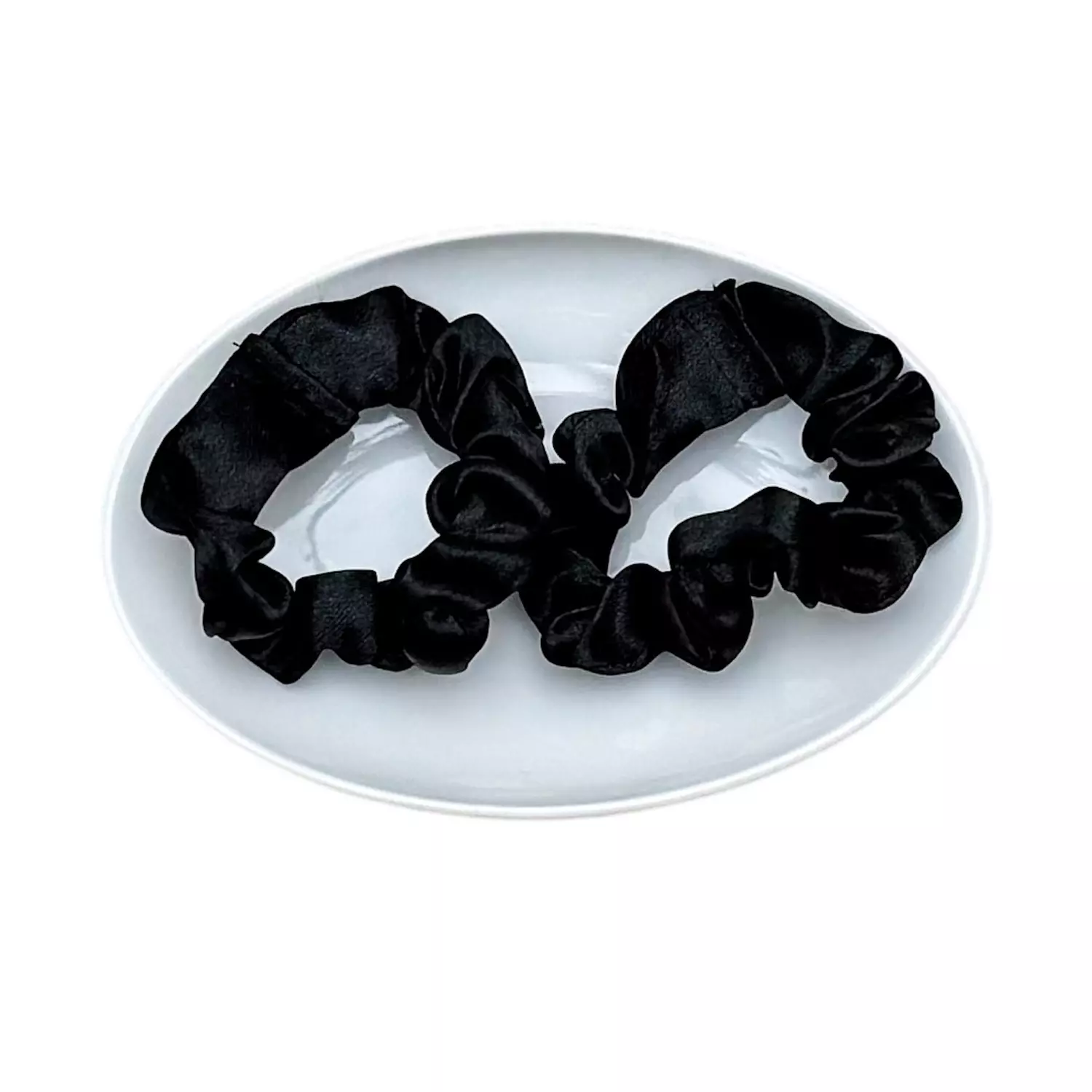Royal Black 2 Pc Scrunchies Set image