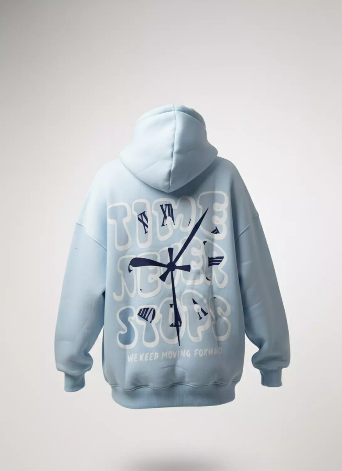 Oversized Baby Blue Hoodie – Cool Wave 3
