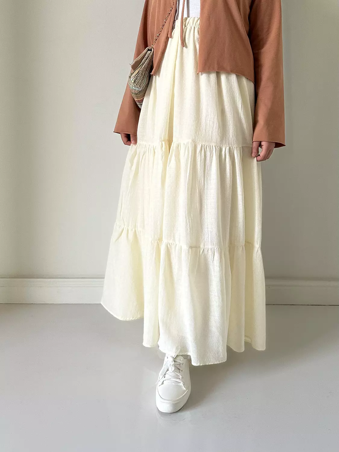 Voile linen ruffles skirt(T)  7
