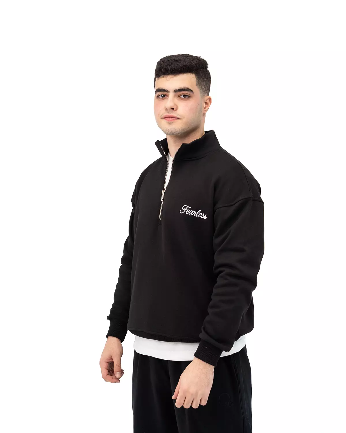 Fearless Quarter Zipper _ Black image