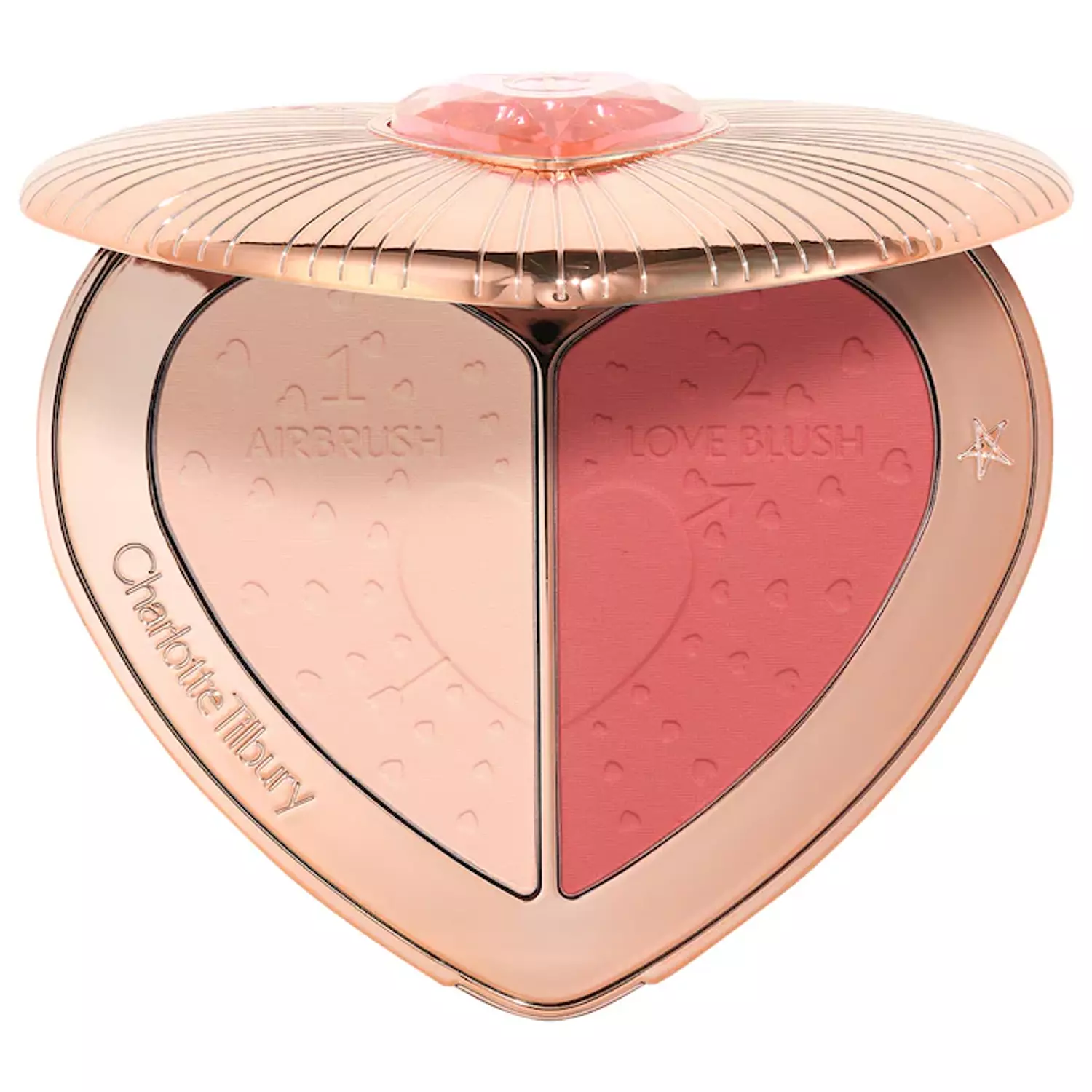 Charlotte Tilbury  Pillow Talk Beauty Soulmates Airbrush Flawless Finish Brightening and Blush Powder Palette 2
