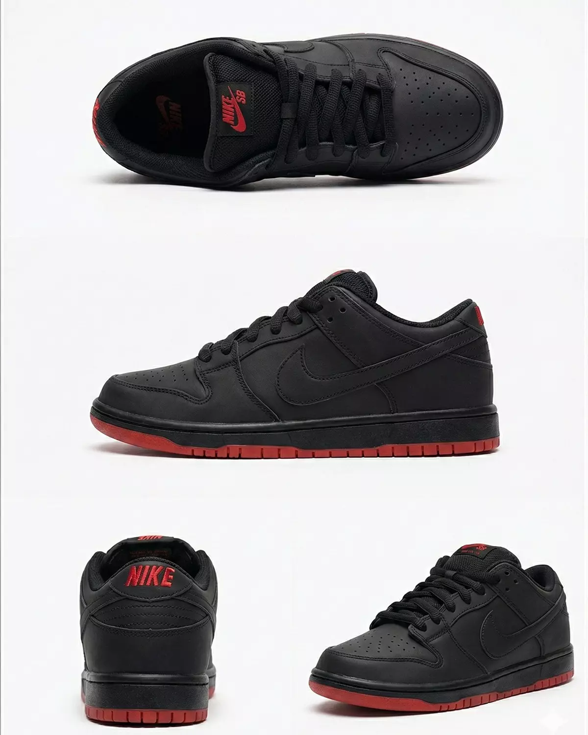 Nike SB Dunk Low Black Red 1