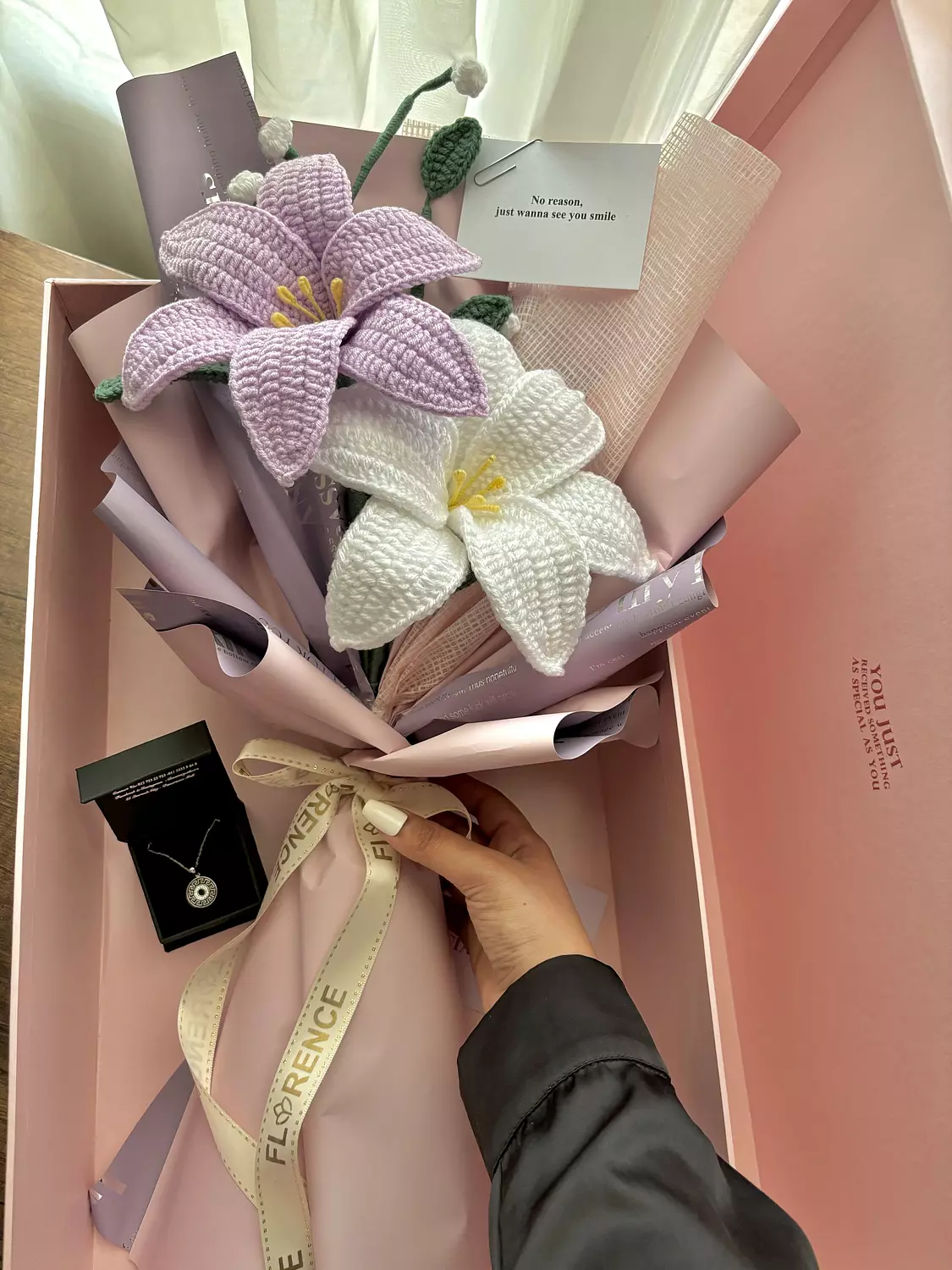 Versace Silver Necklace with Your Sky – Purple Edition | Florence Gift Box image