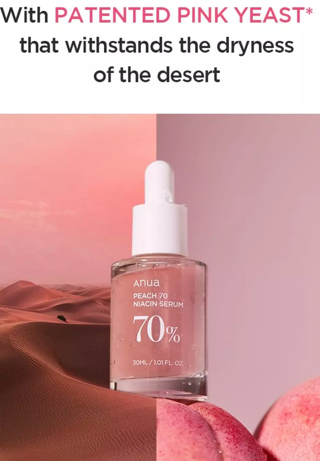 ANUA Peach 70% Niacinamide Serum 30mls 2