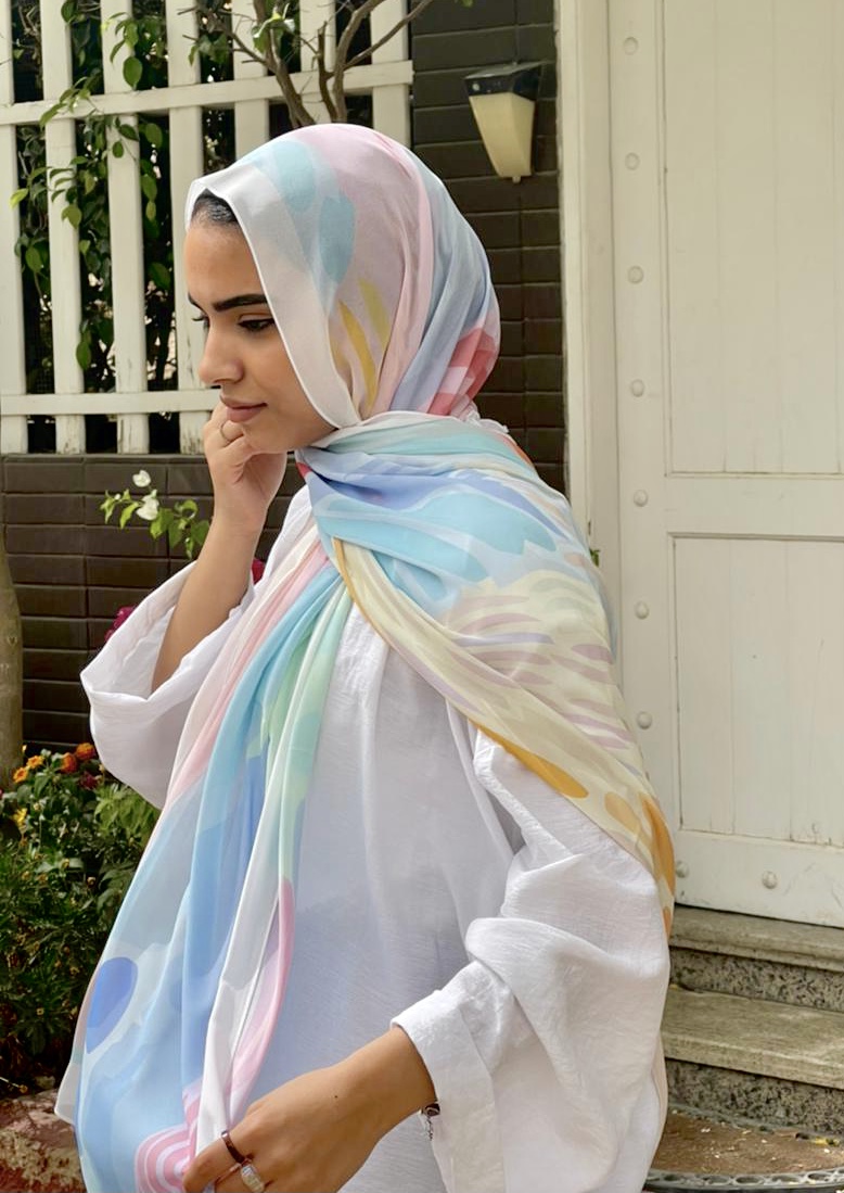 Cotton candy scarf image