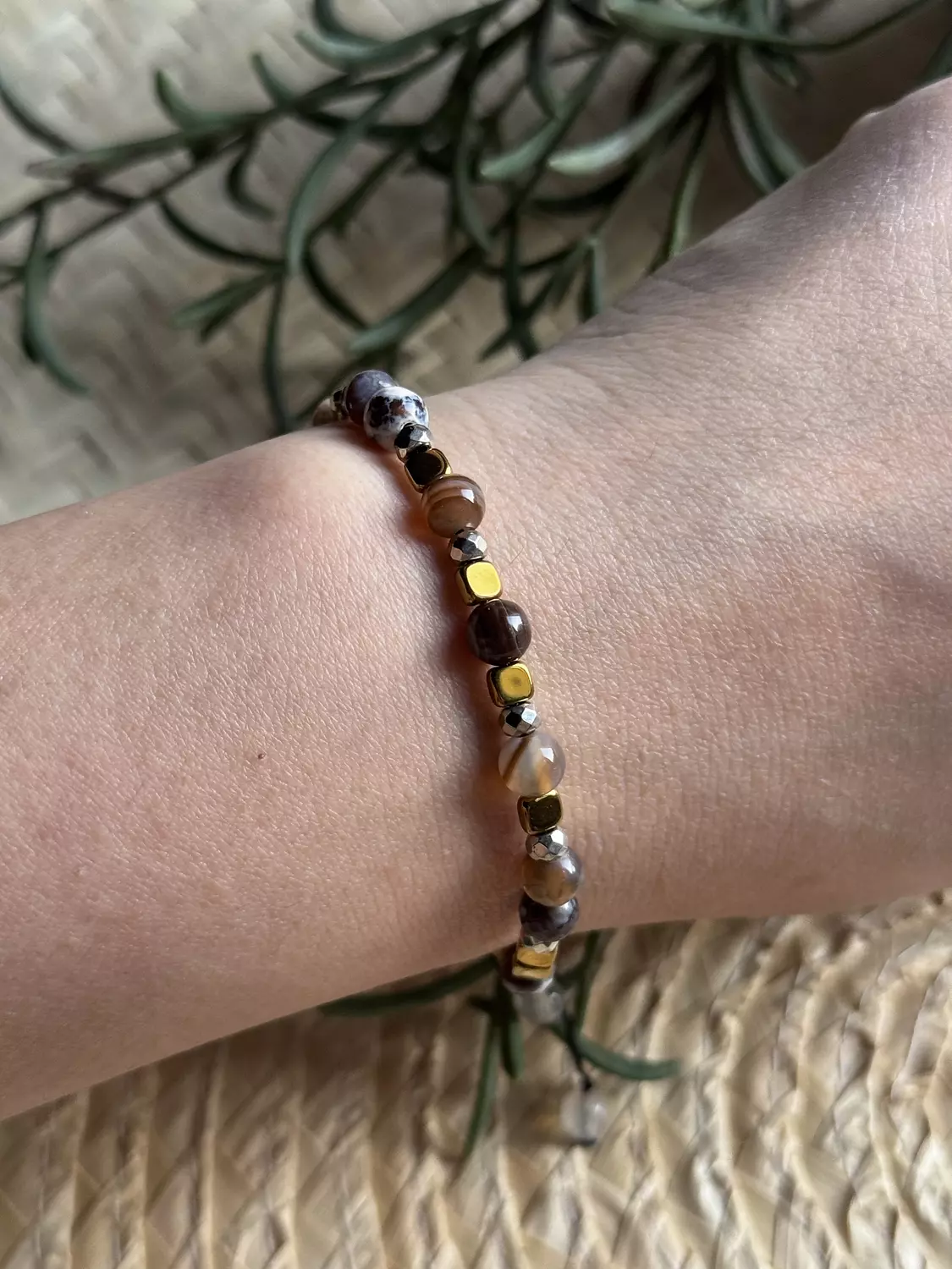 Hematite / Agate Brown Bracelet ( Stock ) 4